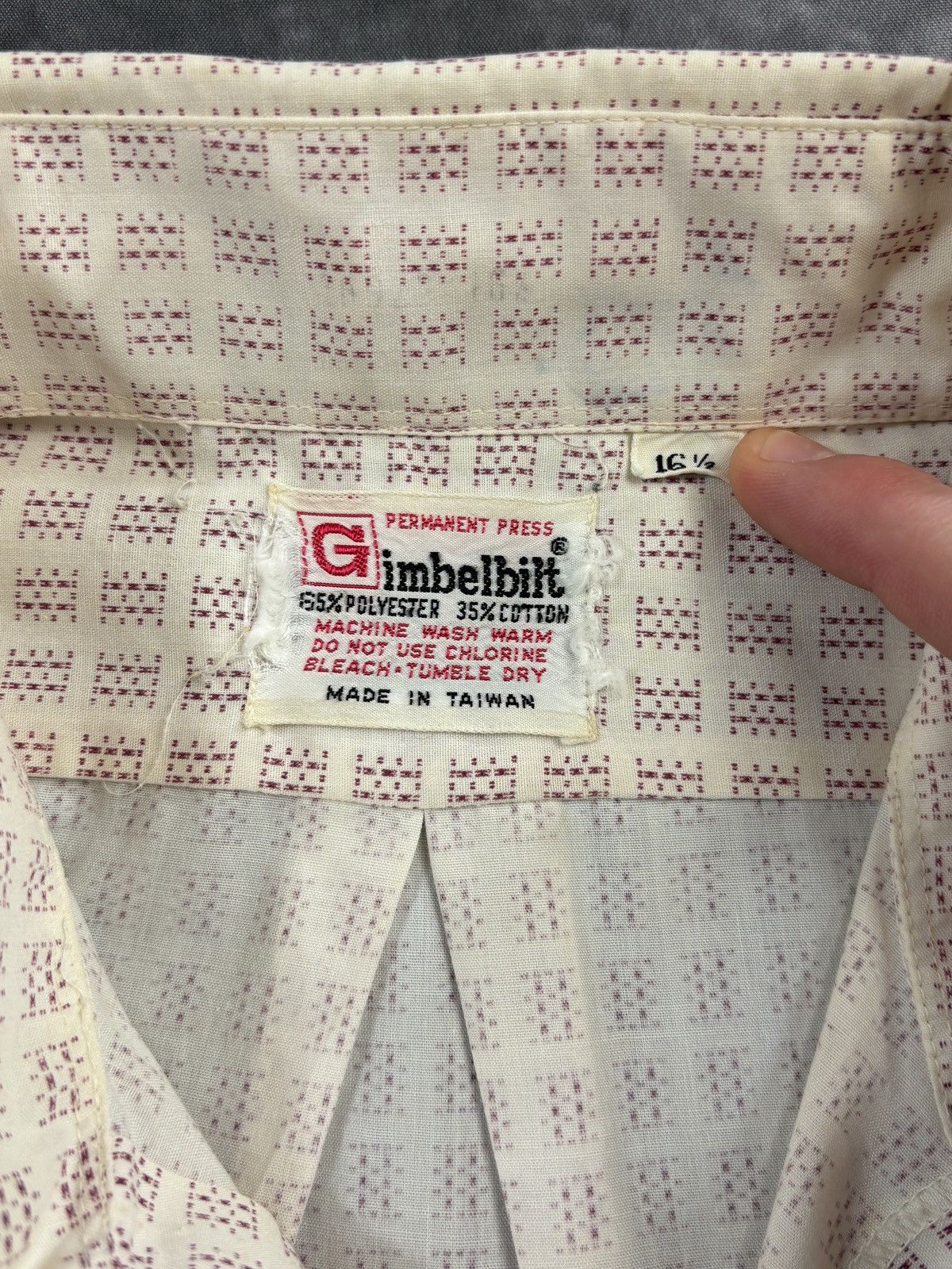Vintage 1960s Vintage Shortsleeve Shirt Pattern Perma Press Summer Size US M / EU 48-50 / 2 - 2 Thumbnail