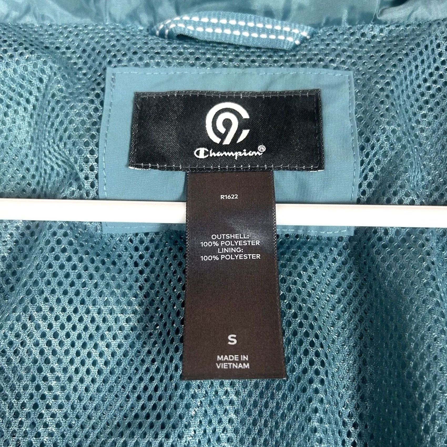Champion Champion Womens Hooded Lightweight Windbreaker Rain Jacket S Teal Blue Size S / US 4 / IT 40 - 3 Thumbnail