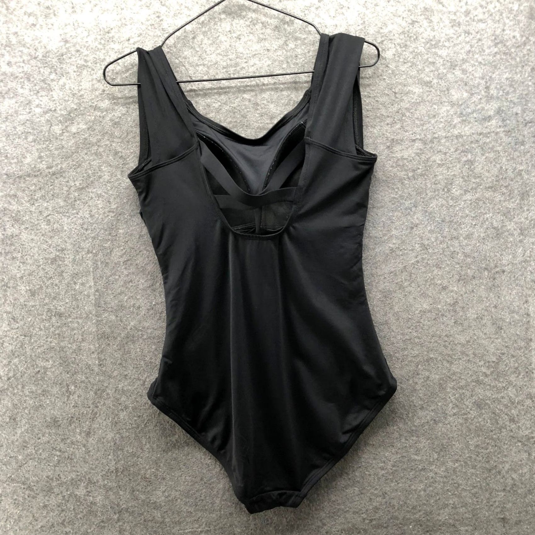 Lands' End Lands' End One Piece Swimsuit Womens 10 Black Padded Round Neck Wide Strap Size ONE SIZE - 2 Thumbnail