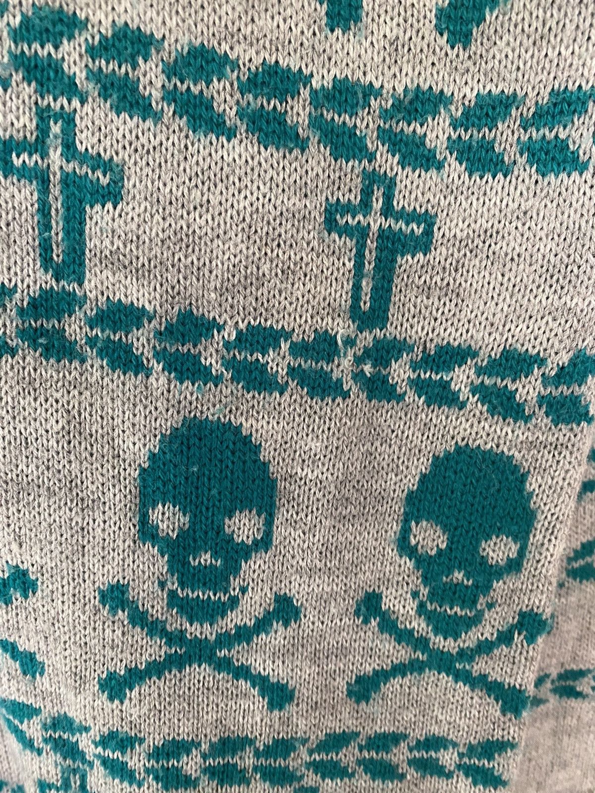 Angel Blue Sky Bomber Japan Cross and Skull knit Size S / US 4 / IT 40 - 8 Thumbnail