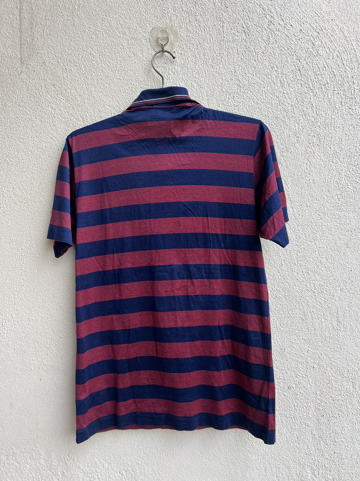 Celine Vintage Celine Paris Made in Italy Border Striped Polo Shirt Size US S / EU 44-46 / 1 - 16 Thumbnail