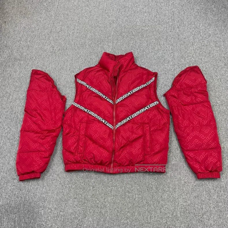 Versace Versace Red full print detachable down jacket Size US L / EU 52-54 / 3 - 3 Thumbnail