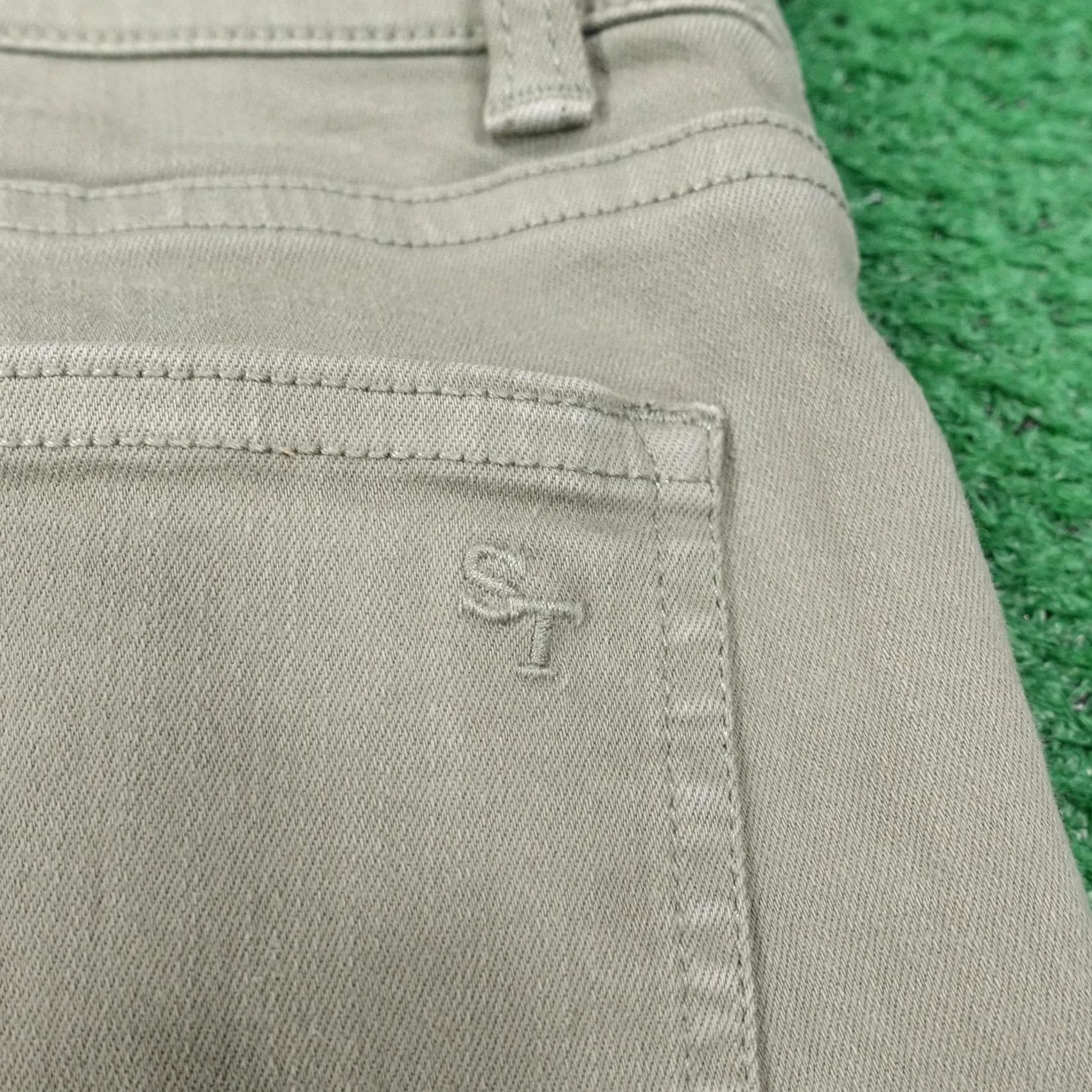 Southern Tide Southern Tide Womens Skinny Slim Stretch Denim Jeans 27 Green Embroidered 28x29 Size 27" / US 4 / IT 40 - 6 Thumbnail