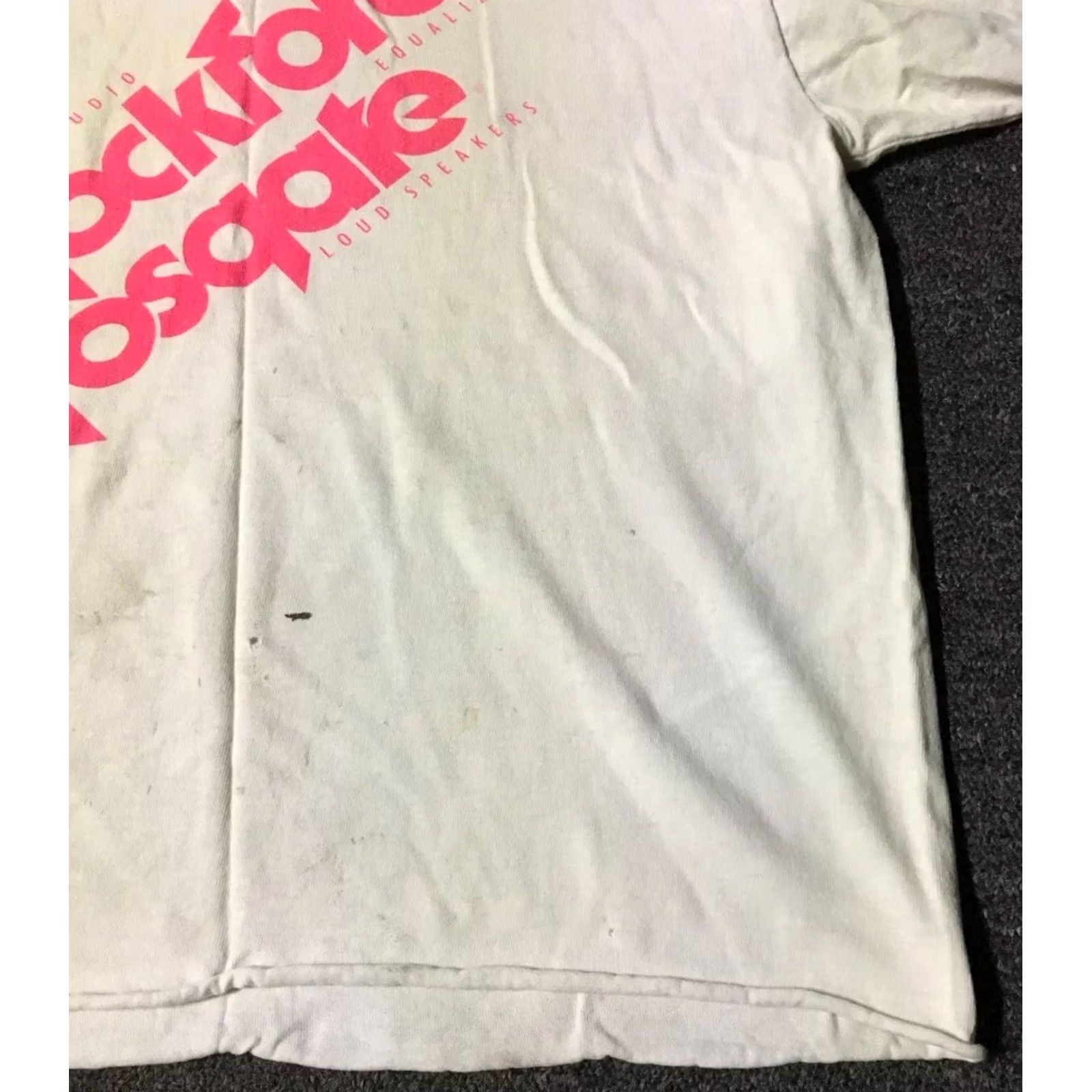 Fruit Of The Loom VINTAGE 80s Rockford Fosgate Car Audio Cropped Shirt Womens Large White USA Grunge Retro 90s Size L / US 10 / IT 46 - 7 Thumbnail