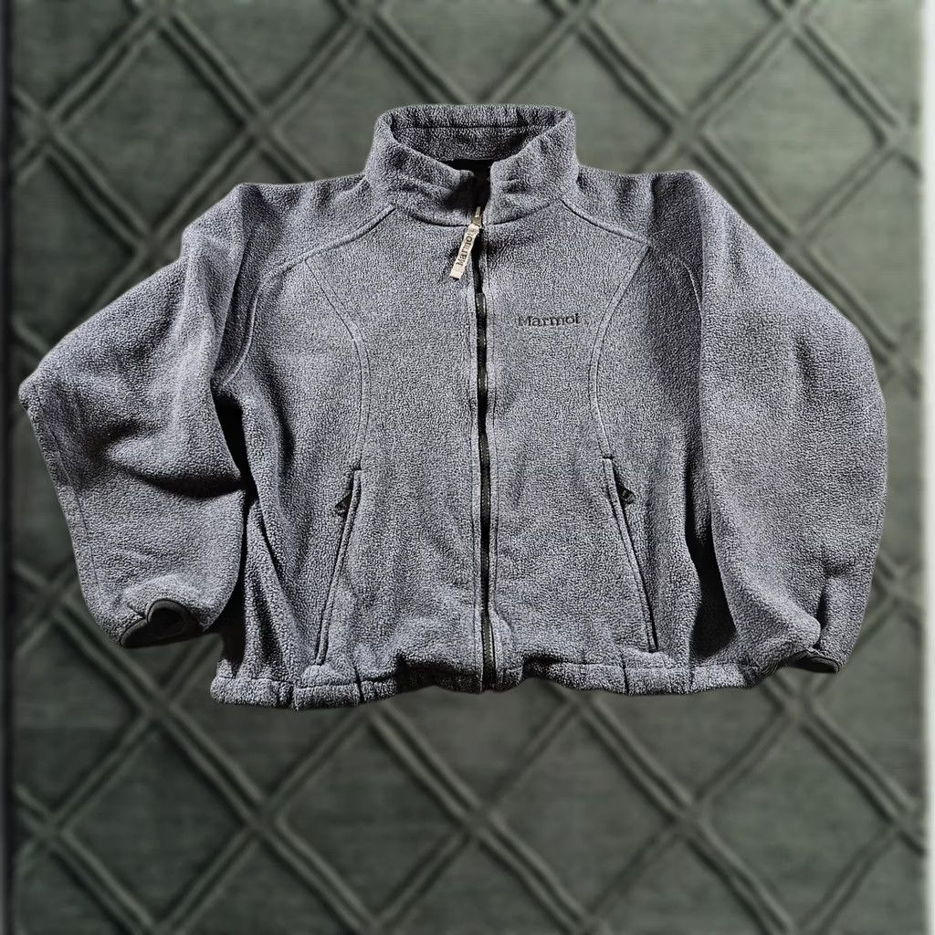Marmot Marmot Fleece Jacket Womens M Gray Polartec Full Zip Outdoor Hiking Warm Jacket, Zip, Pockets, Elastic Waist, Logo, 2 Front Pockets Size M / US 6-8 / IT 42-44 - 1 Thumbnail