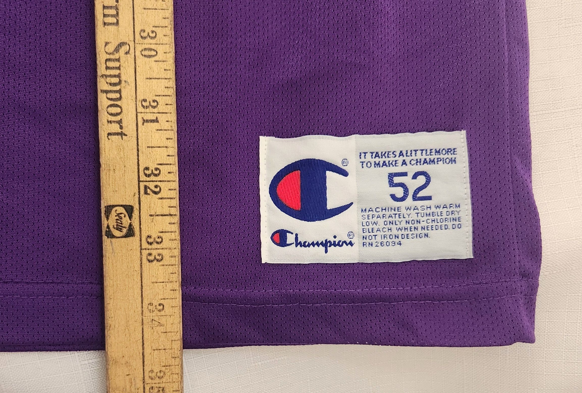 Champion × NBA × Vintage NBA LOS ANGELES LAKERS BASKETBALL SHIRT JERSEY CHAMPION #34 Size US L / EU 52-54 / 3 - 11 Thumbnail
