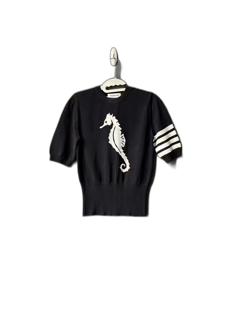 Thom Browne Thom Browne Short Sleeve Knit Top Size US S / EU 44-46 / 1 - 1 Thumbnail