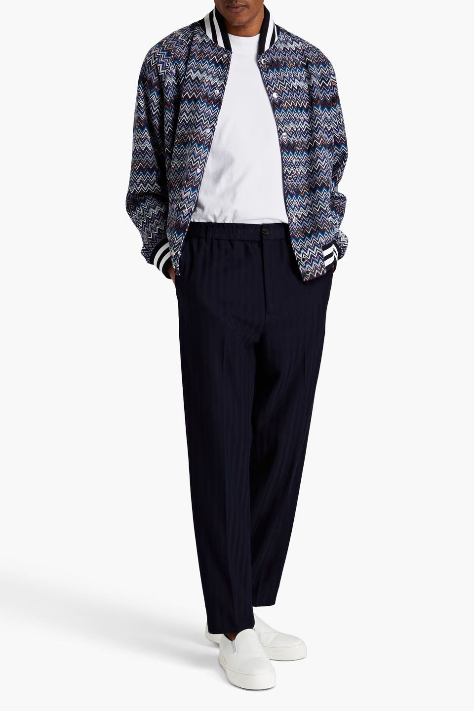 Missoni o1y0225 Casual Pant in Navy Blue Size US 30 / EU 46 - 4 Thumbnail