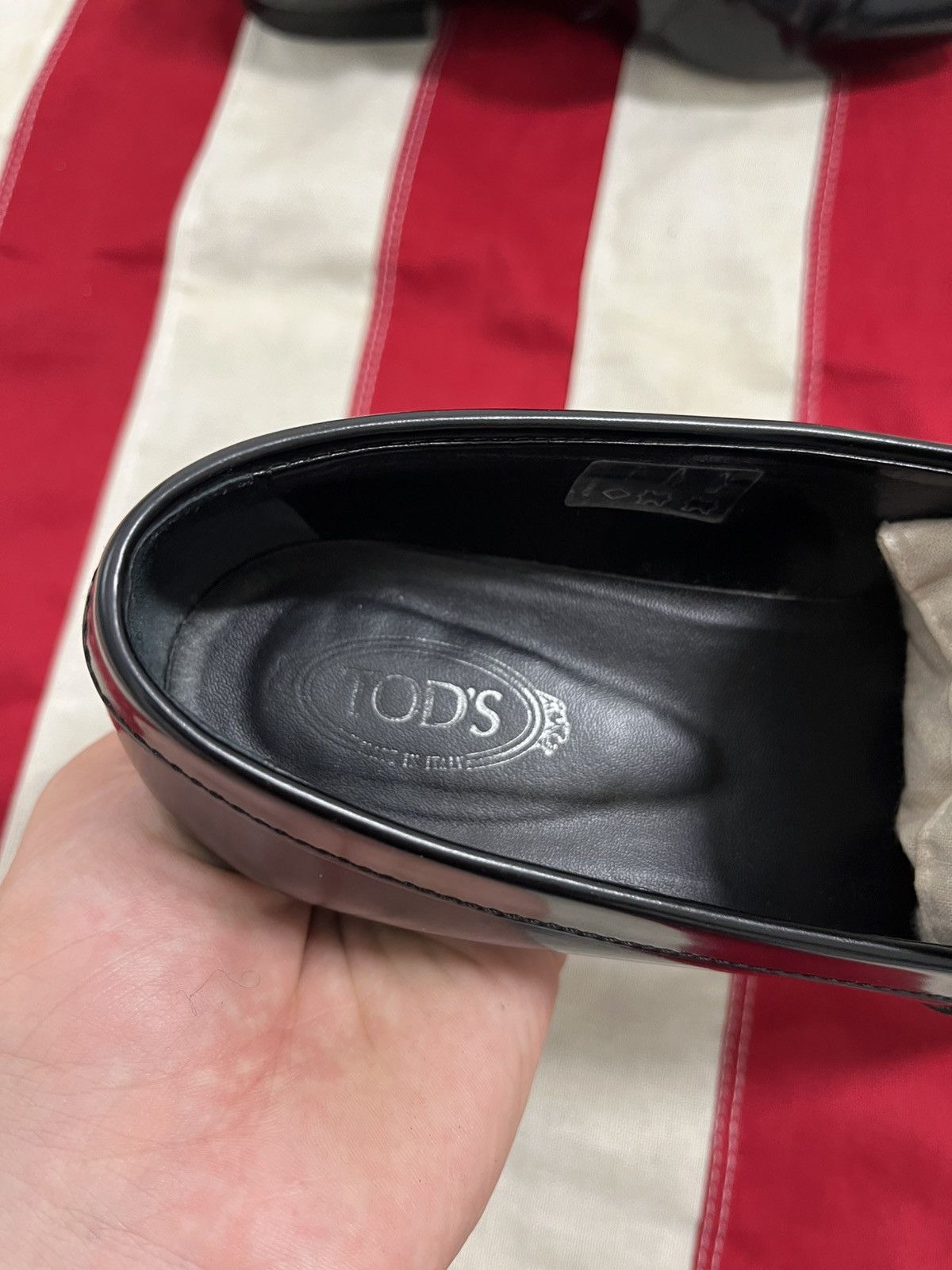 Tod's TOD'S Black Leather Backless Loafers Silver Hardware Size 38 Size US 7 / IT 37 - 9 Thumbnail