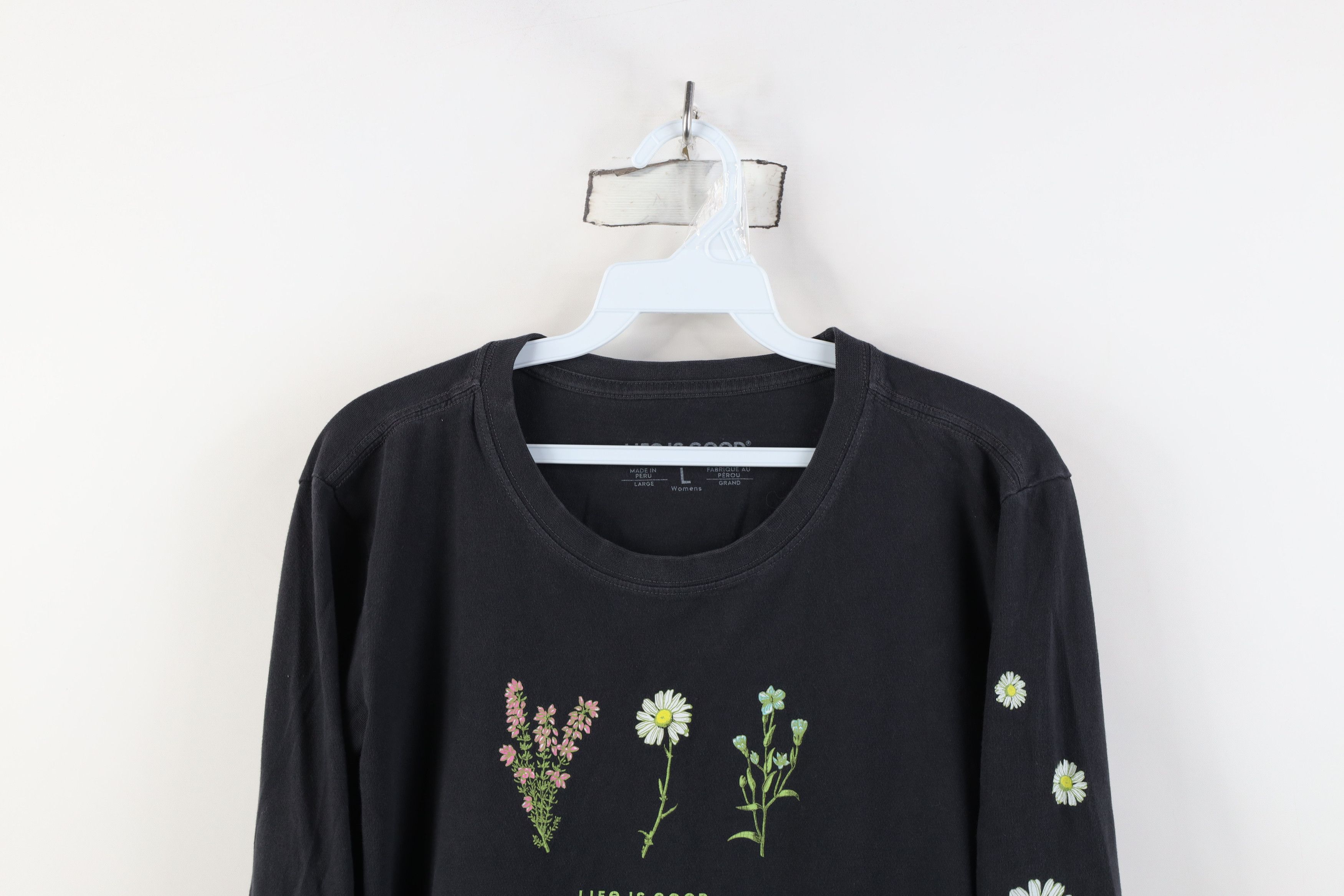 Life is Good Life Is Good Spell Out Flower Long Sleeve T-Shirt Crusher Size L / US 10 / IT 46 - 2 Thumbnail