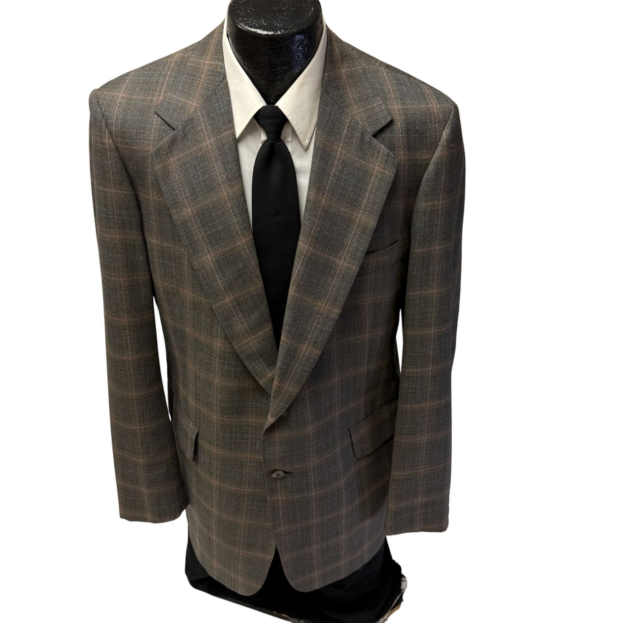 Hart Schaffner Marx Vtg Hart Schaffner & Marx Silver Trumpeter Mod Sport Coat Size 42L - 1 Thumbnail