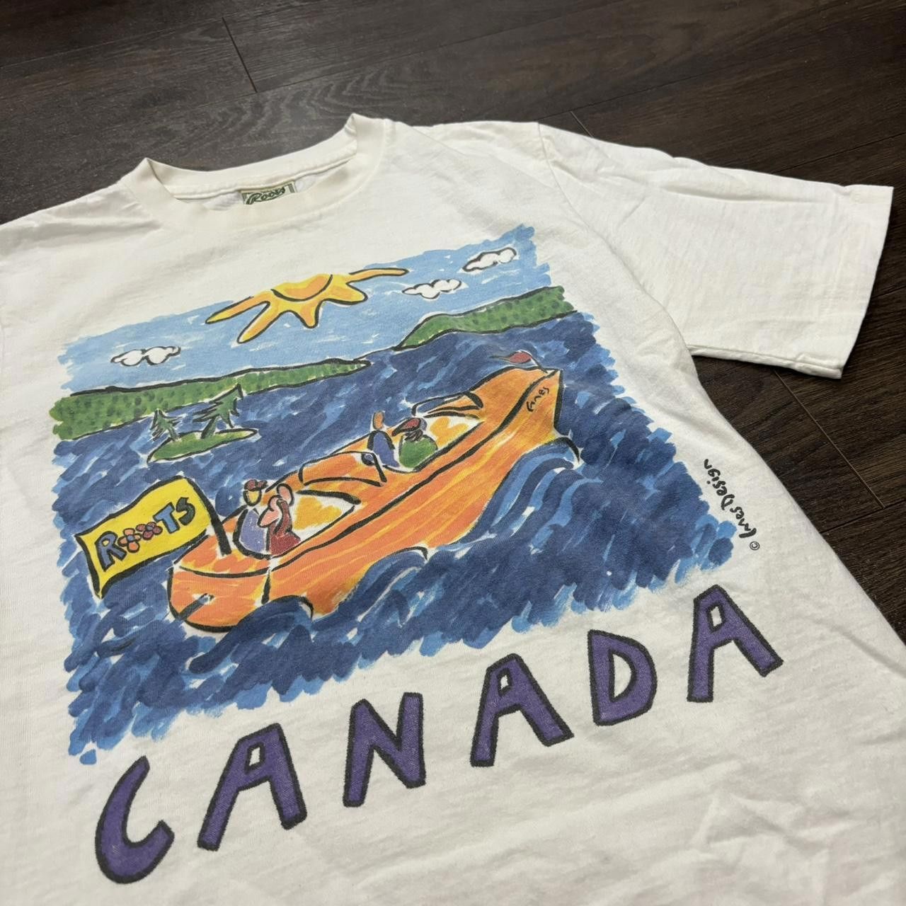 Roots vintage roots Canada art t shirt 90s S Size US S / EU 44-46 / 1 - 1 Thumbnail