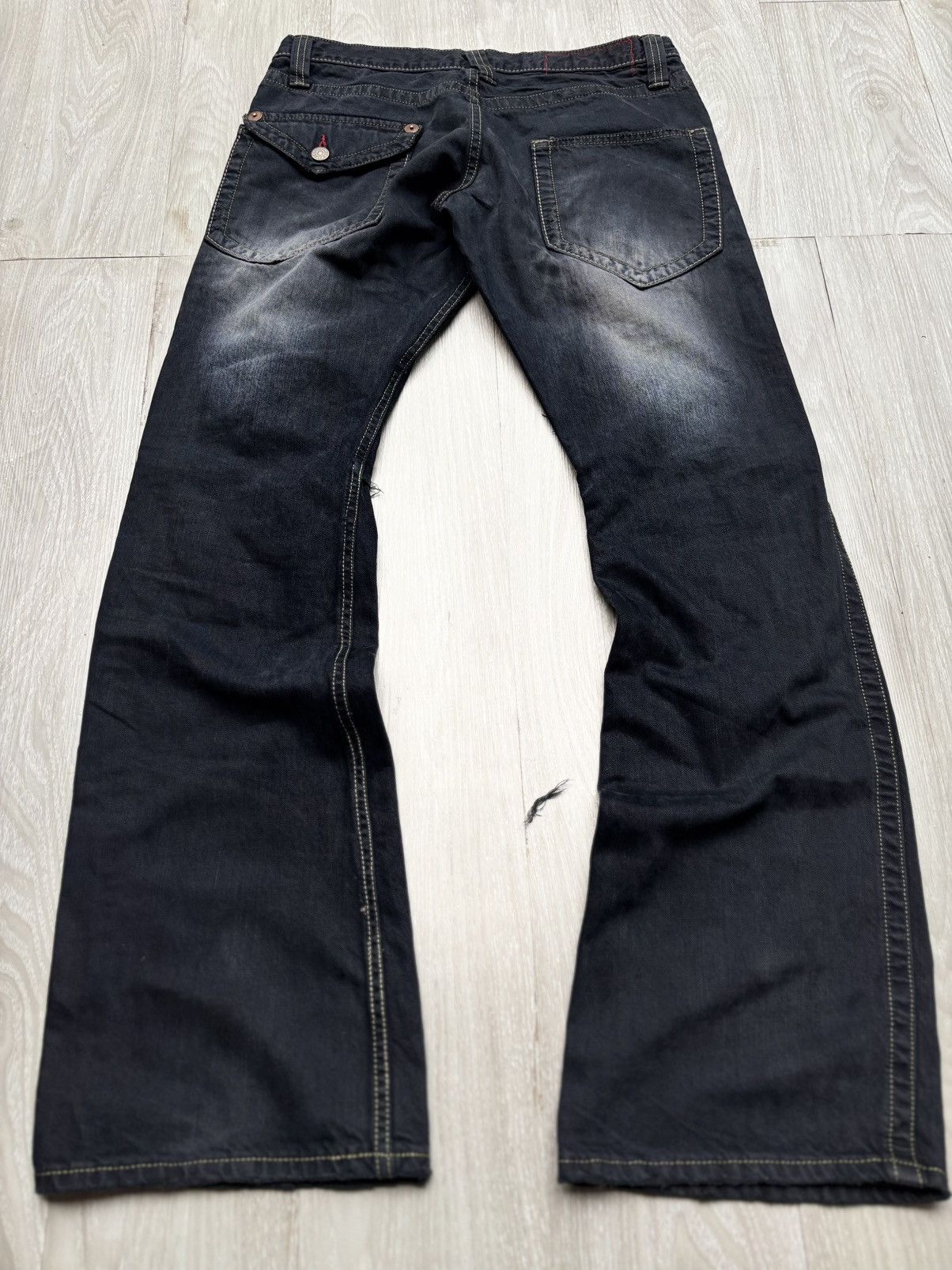 Japanese Brand BLUE WAY/ made in nippon flare jeans Size US 31 - 6 Thumbnail