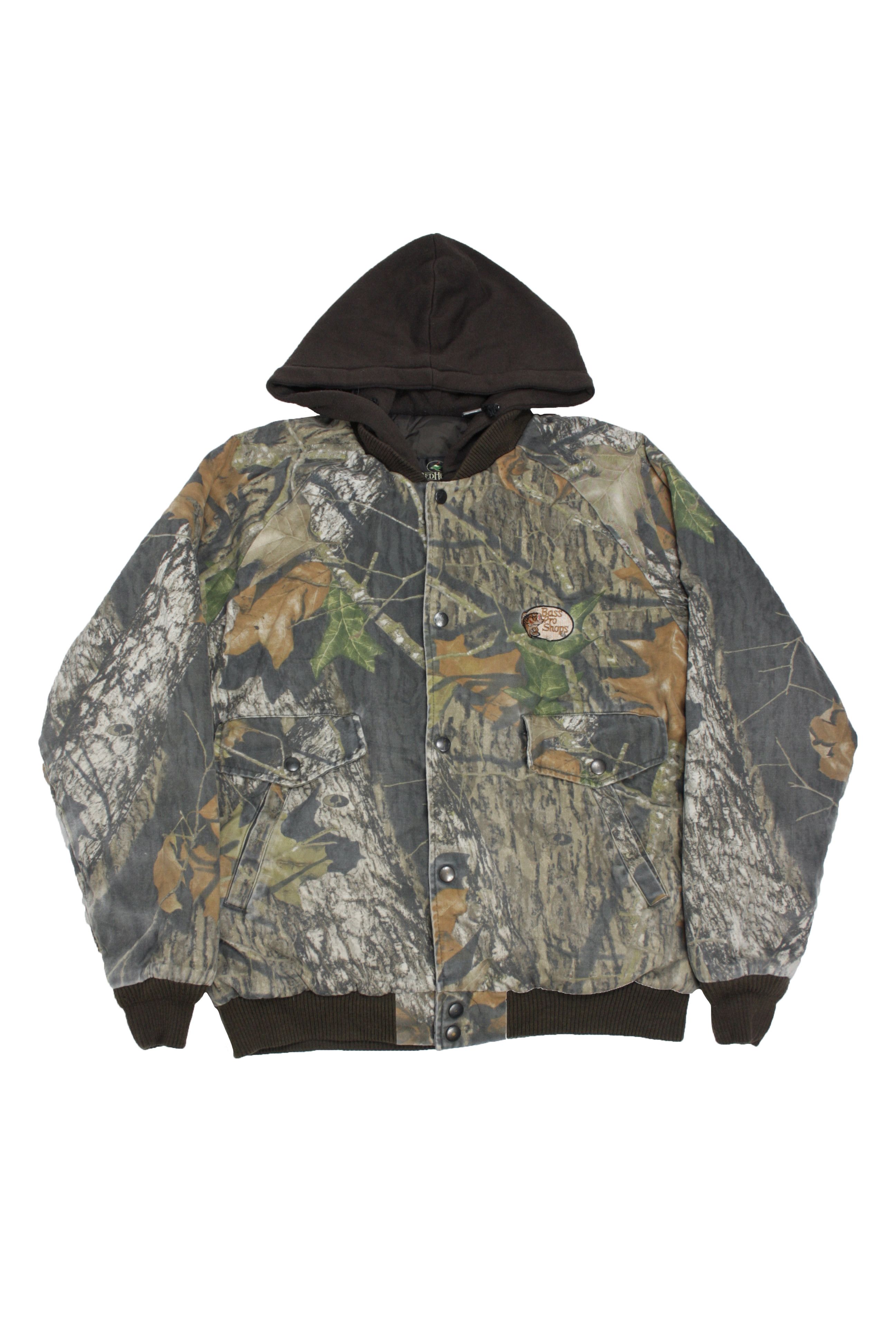 Bass Pro Shops × Mossy Oaks × Vintage Red Head Y2K Real Tree Camo Padded Hooded Bomber Jacket Size US S / EU 44-46 / 1 - 1 Thumbnail