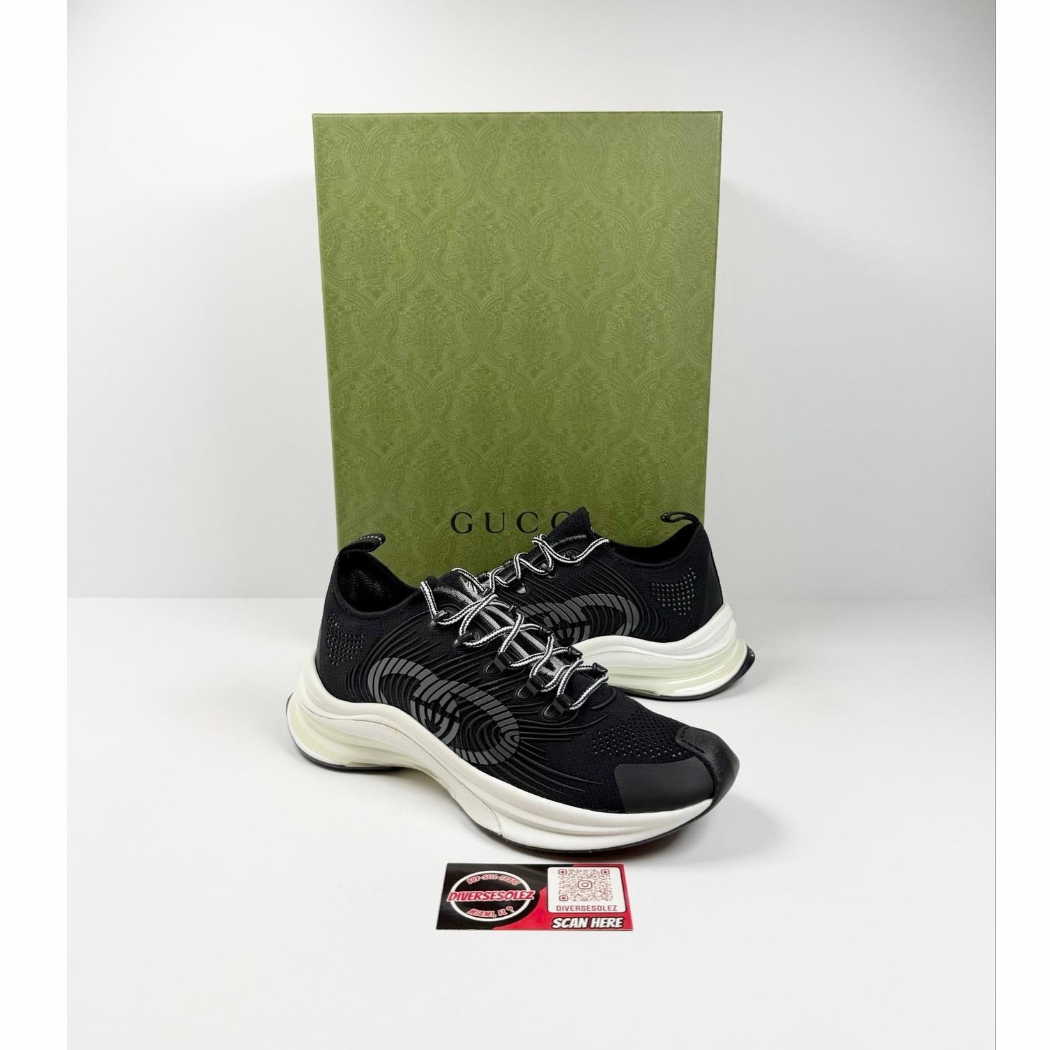Gucci Size 7.5US - Gucci Run Knit Black Sneakers NEW Size US 7.5 / EU 40-41 - 1 Thumbnail
