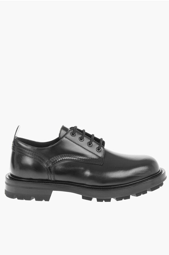 Alexander McQueen o1y1024 Laced Shoes in Black Size US 12 / EU 45 - 2 Thumbnail