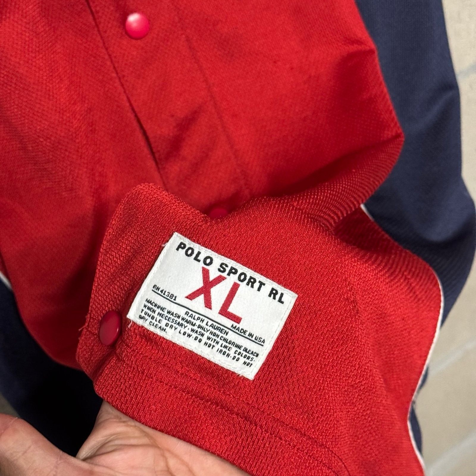 Polo Ralph Lauren Vintage Polo Sport Ralph Lauren button up Jersey xl red blue Size US XL / EU 56 / 4 - 6 Thumbnail