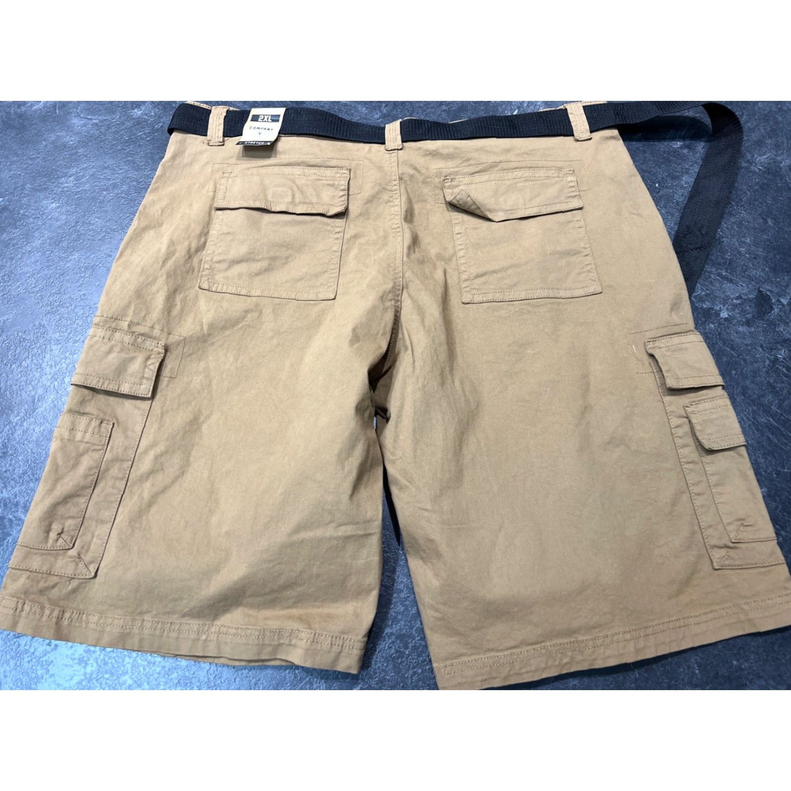 Vintage Company Eighty One 81 cargo shorts mens XL 42 x 13 Brown Zip Pocket Flex Stretch Size US 36 / EU 52 - 7 Thumbnail