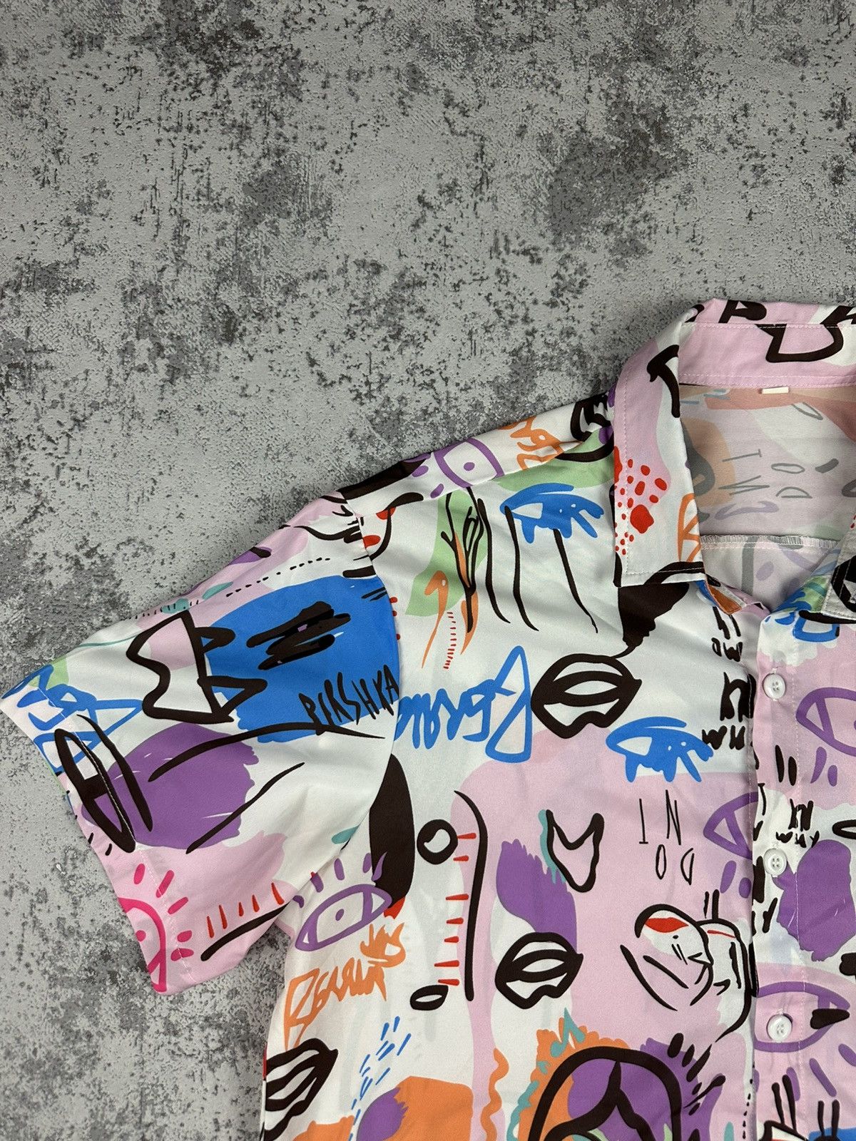 Japanese Brand Abstract Graffiti Art Shirt Vibrant Expressionism Aesthetic Size US M / EU 48-50 / 2 - 6 Thumbnail