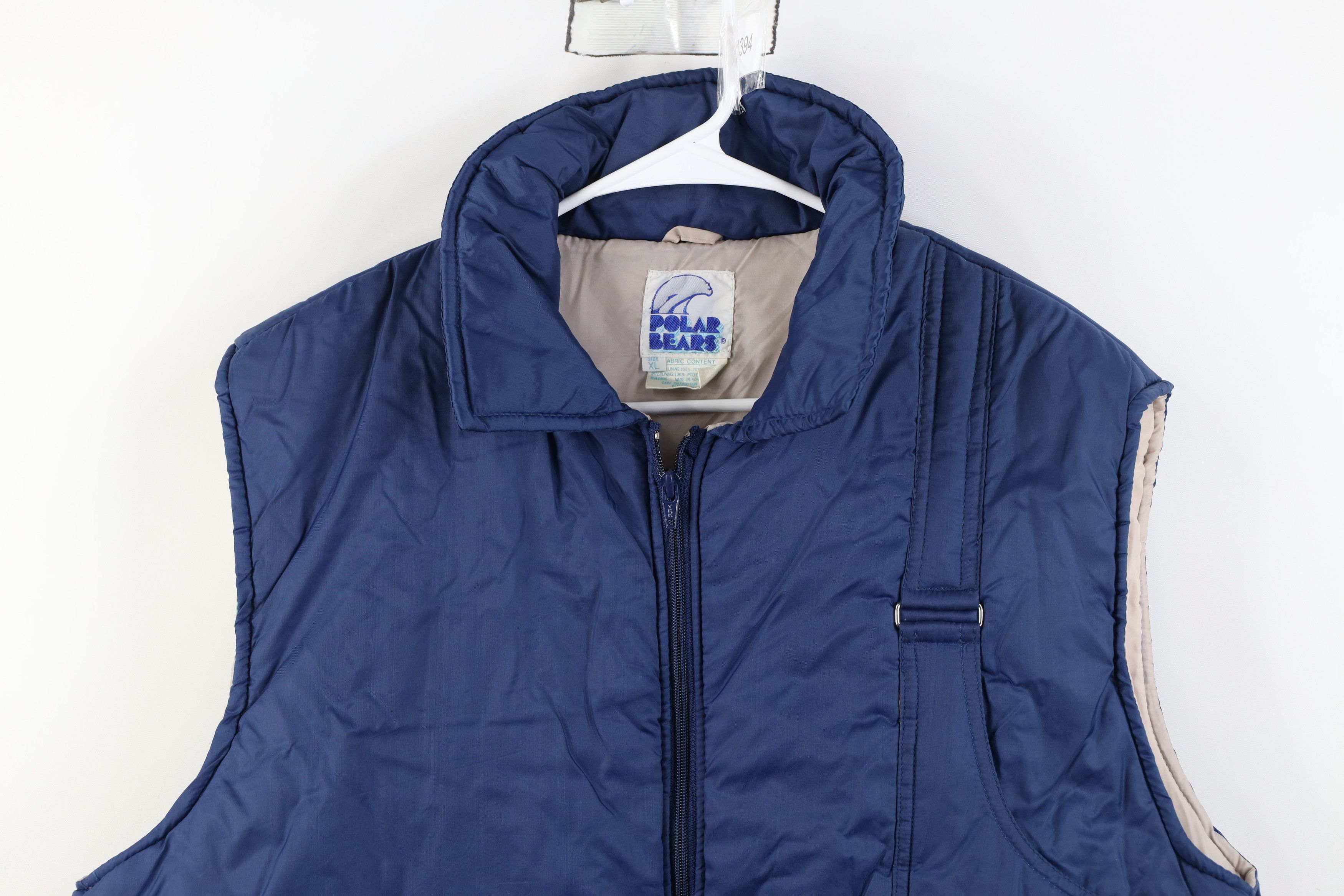 Vintage Vintage 70s Streetwear Full Zip Puffer Vest Jacket Blue Size US XL / EU 56 / 4 - 2 Thumbnail