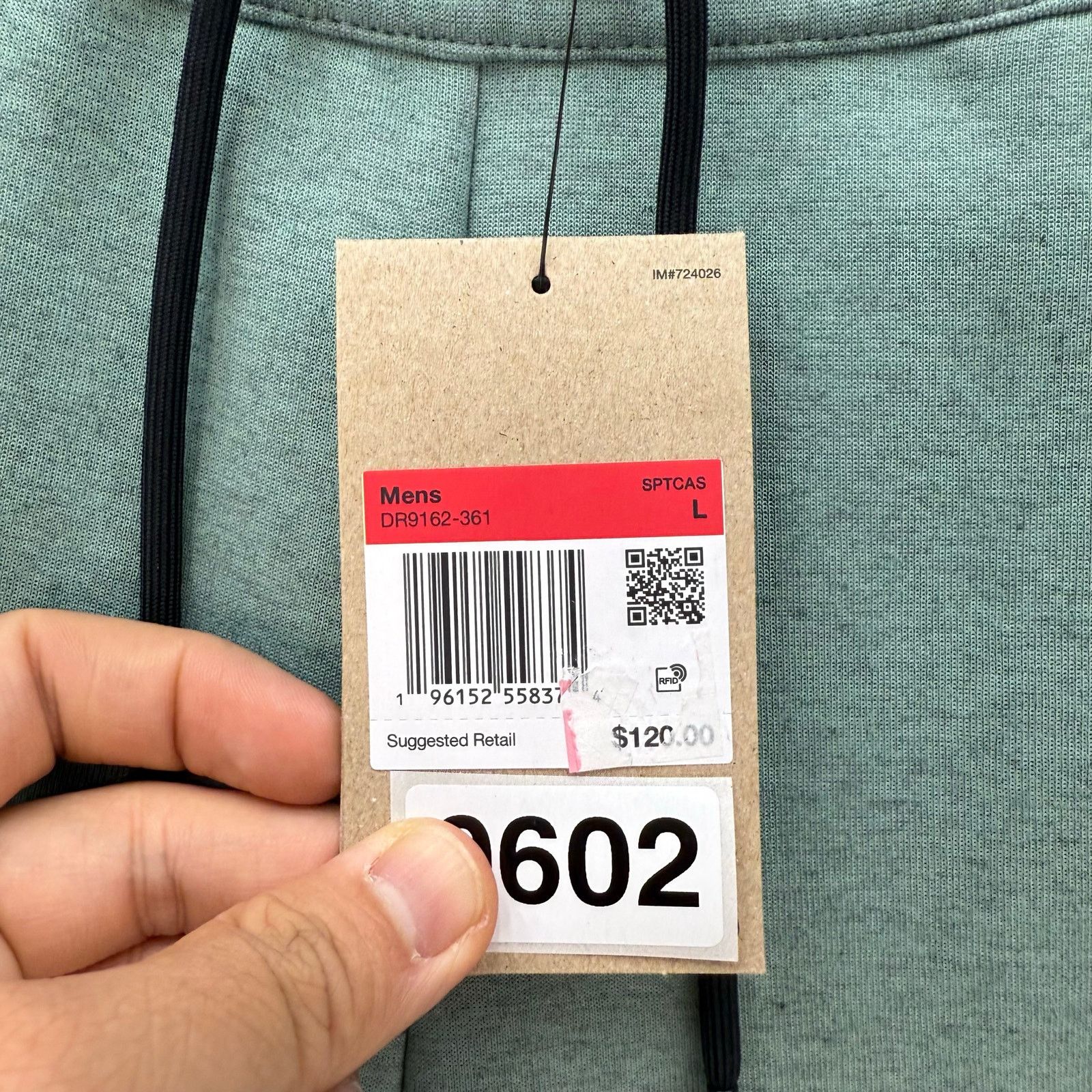 Nike NIKE SPORTSWEAR SZ L TECH FLEECE JOGGER DR9162-361 GREEN Size US 36 / EU 52 - 3 Thumbnail
