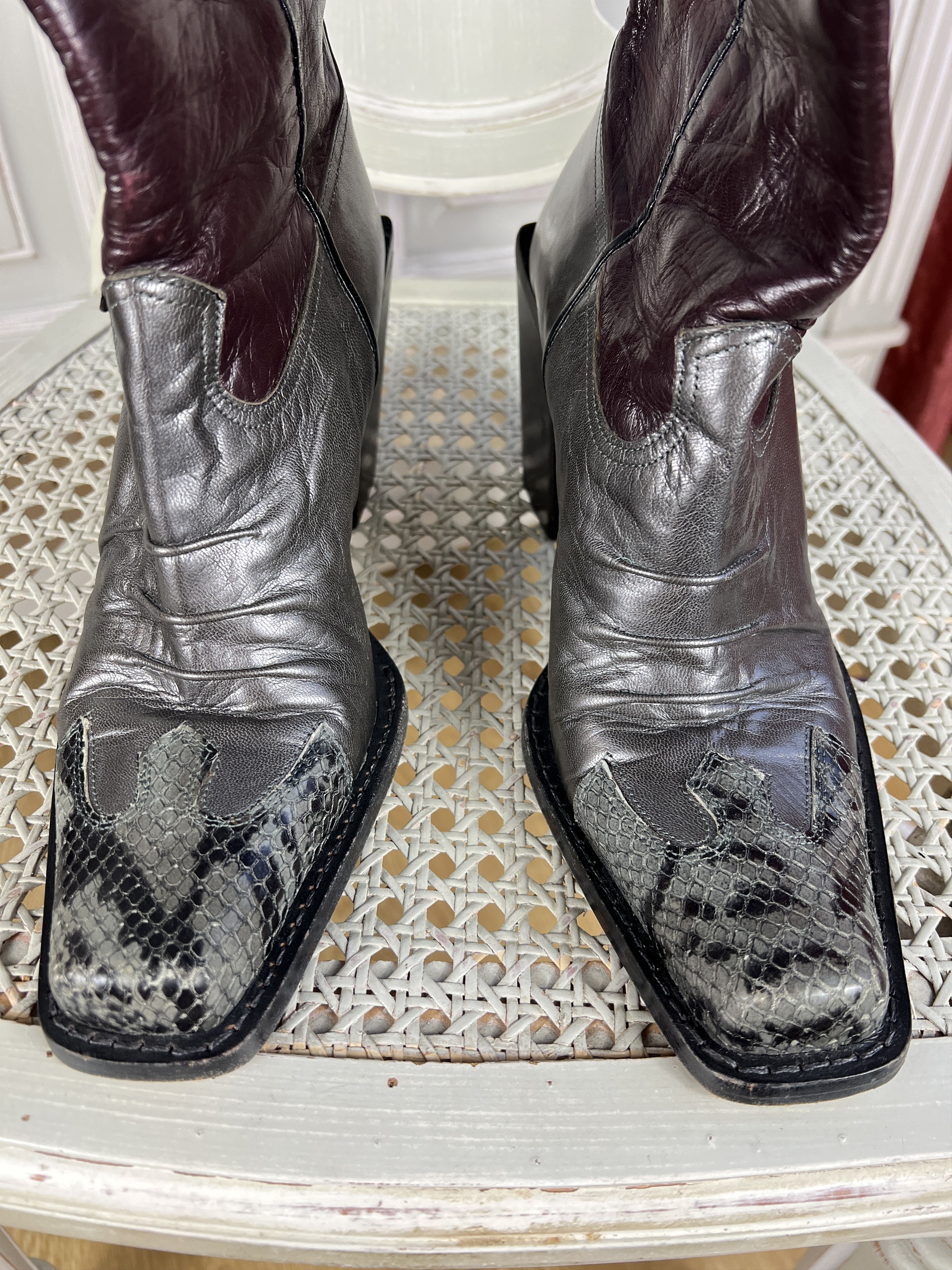 Vintage VINTAGE OXMOX AVANTGARDE COWBOY LEATHER BOOTS Size US 6 / IT 36 - 3 Thumbnail