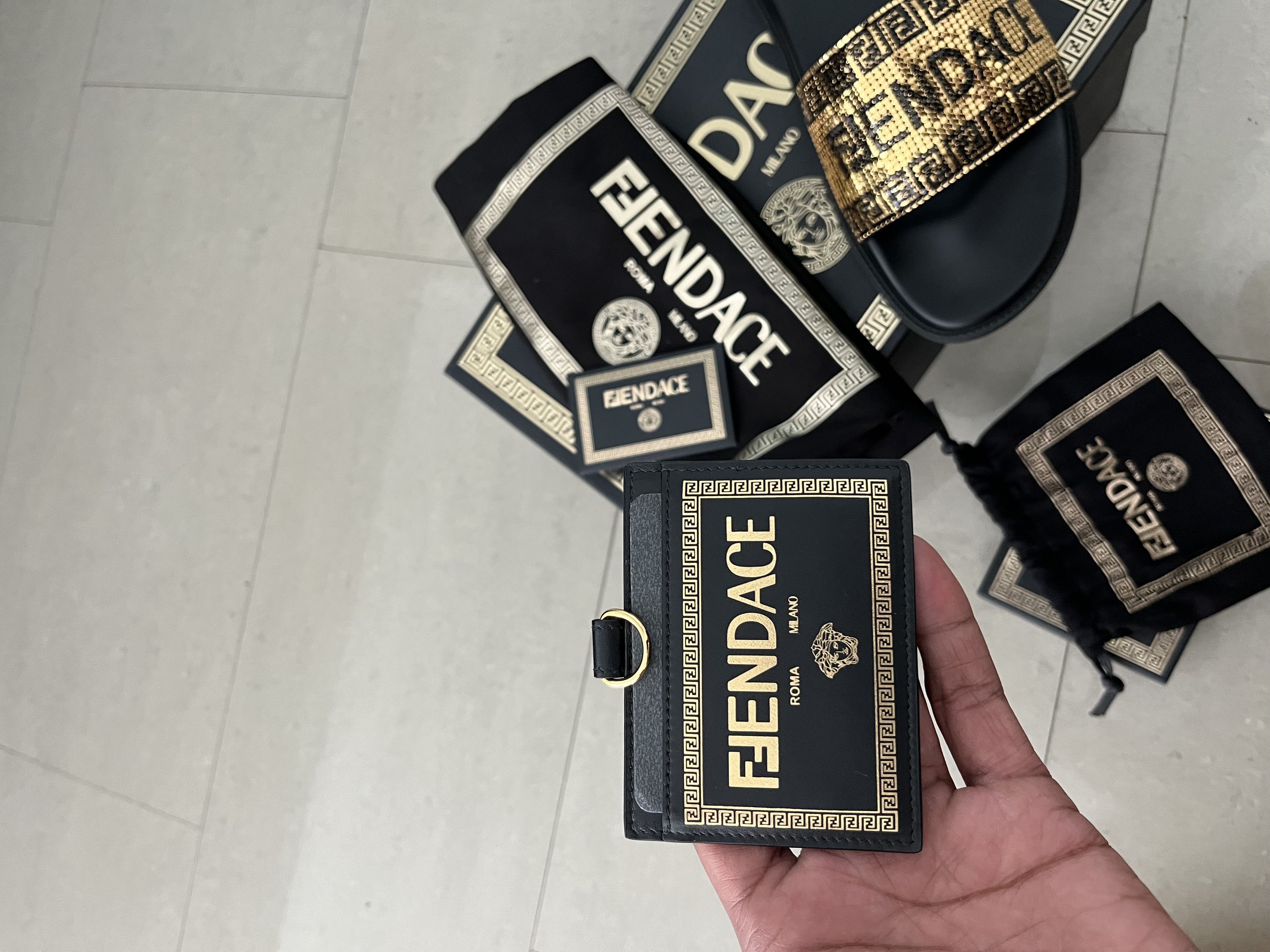 Fendi × Versace Fendace Slides Size 44 - 2 Thumbnail