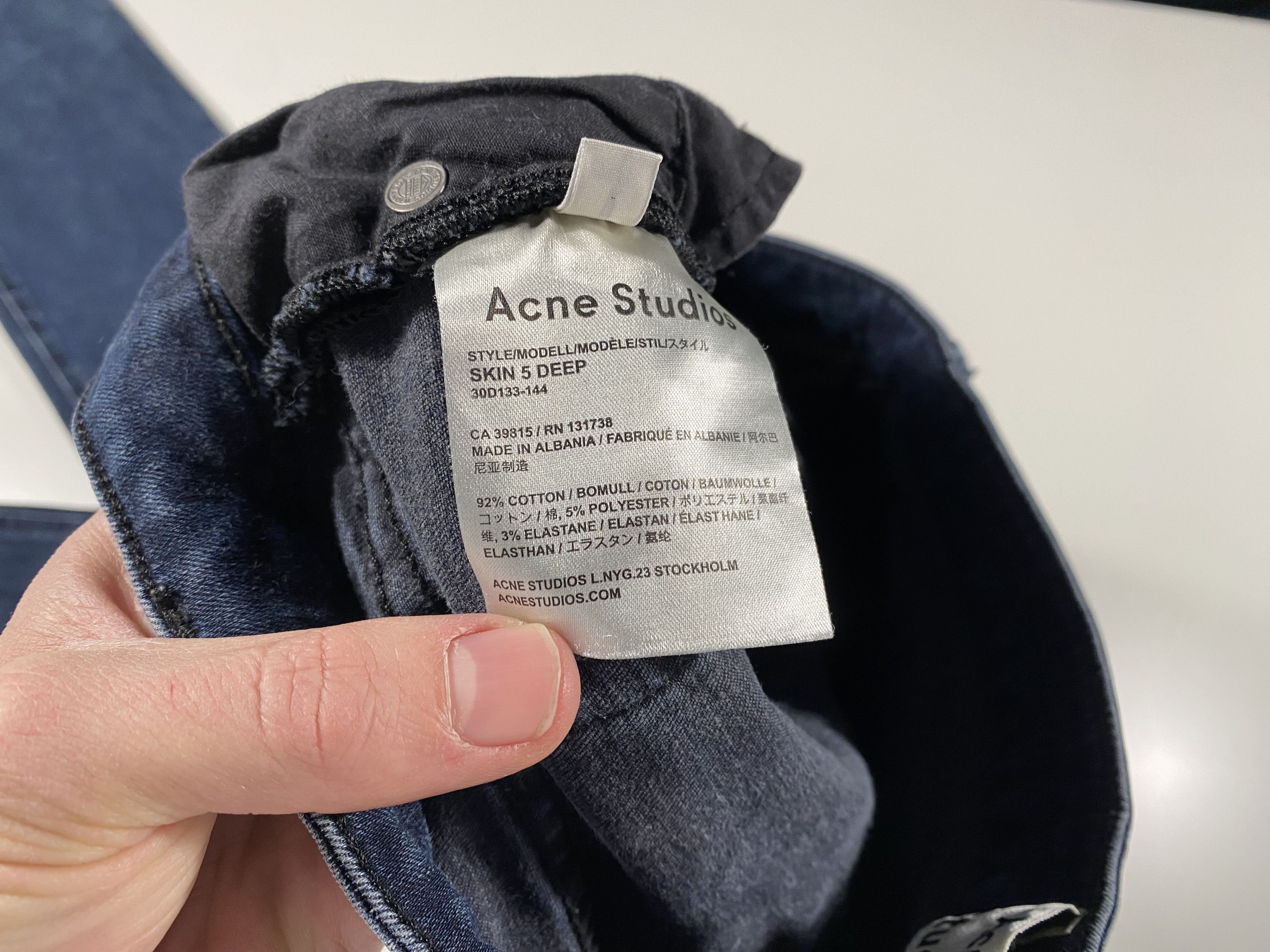 Acne Studios Acne Studios Skin 5 Deep Dark Wash Jeans 27.5x27.5 Size 27" / US 4 / IT 40 - 5 Thumbnail