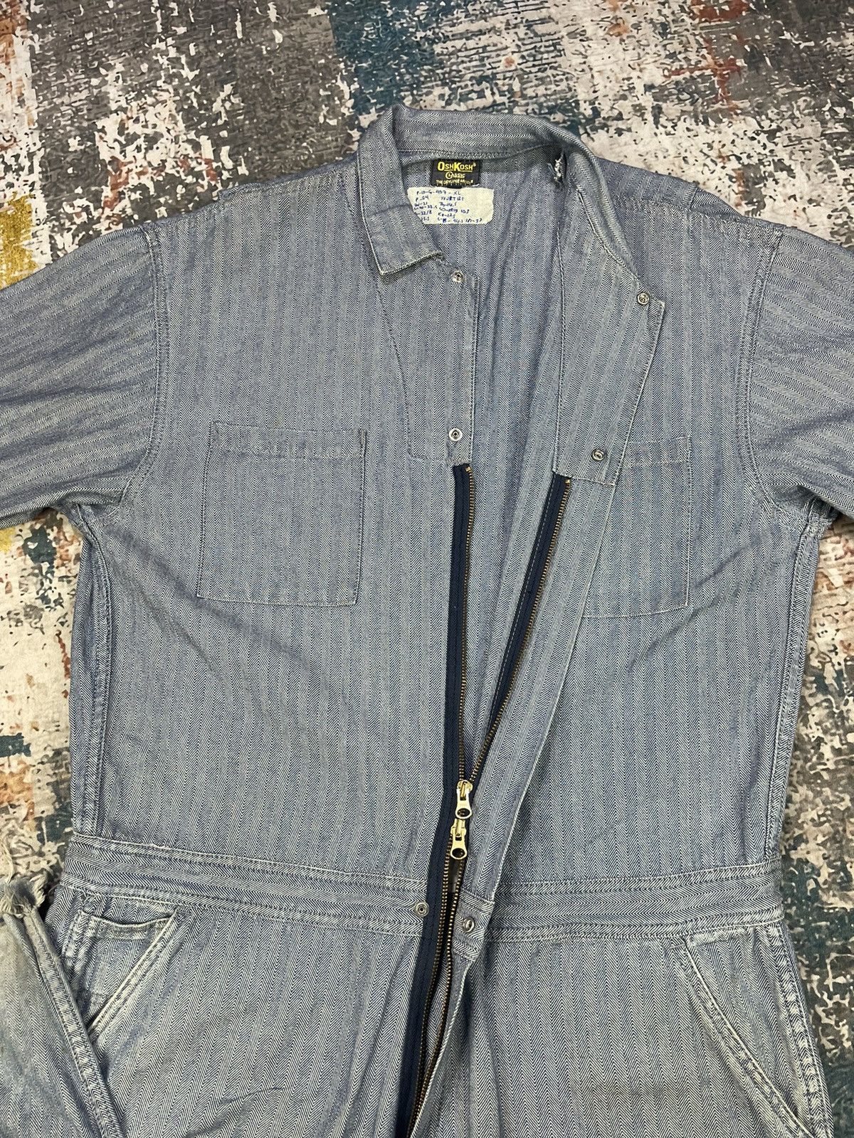 Oshkosh OSHKOSH Classic Harringbone Denim Coveralls Size US 40 / EU 56 - 3 Thumbnail