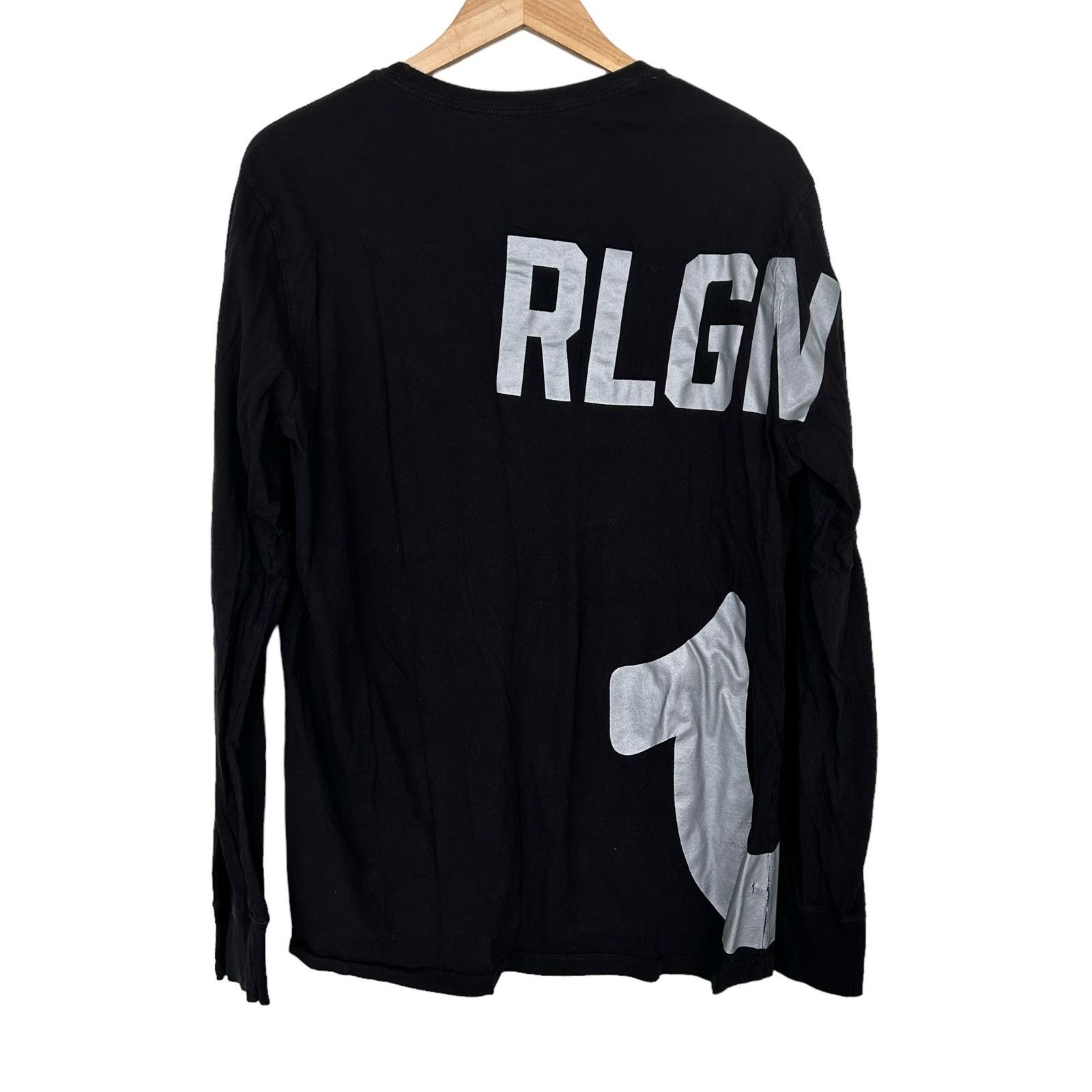 True Religion True Religion Black Spell Out Long Sleeve Shirt Sz L Size US L / EU 52-54 / 3 - 3 Thumbnail