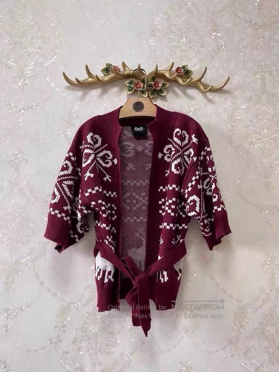 Dolce & Gabbana DG Runway Wool Nordic Christmas Cardigan. Size M / US 6-8 / IT 42-44 - 1 Thumbnail