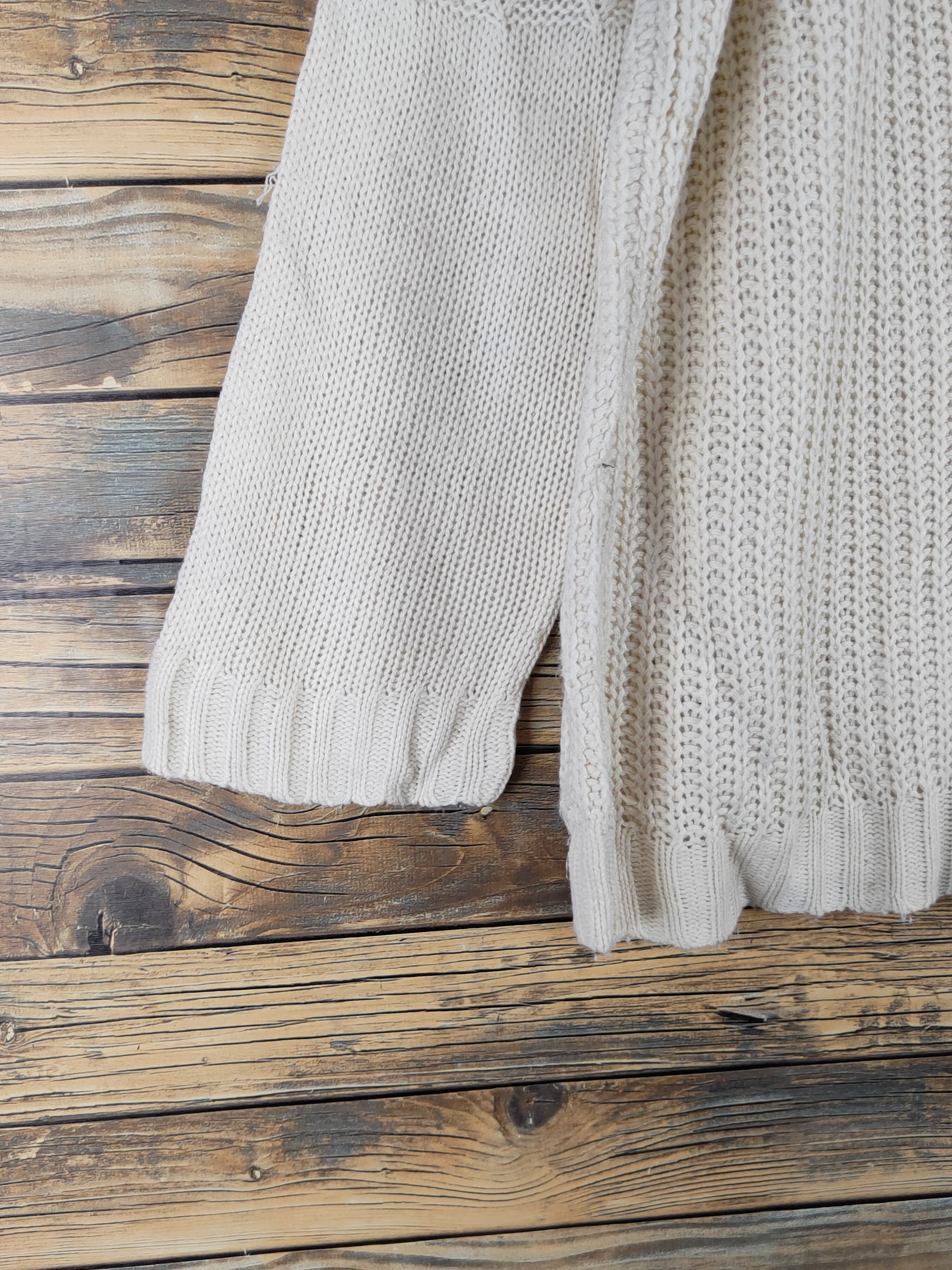 Aran Isles Knitwear × Japanese Brand × Vintage Soulberry Ivory Knitwear Sweatshirts #W1451 Size L / US 10 / IT 46 - 4 Thumbnail
