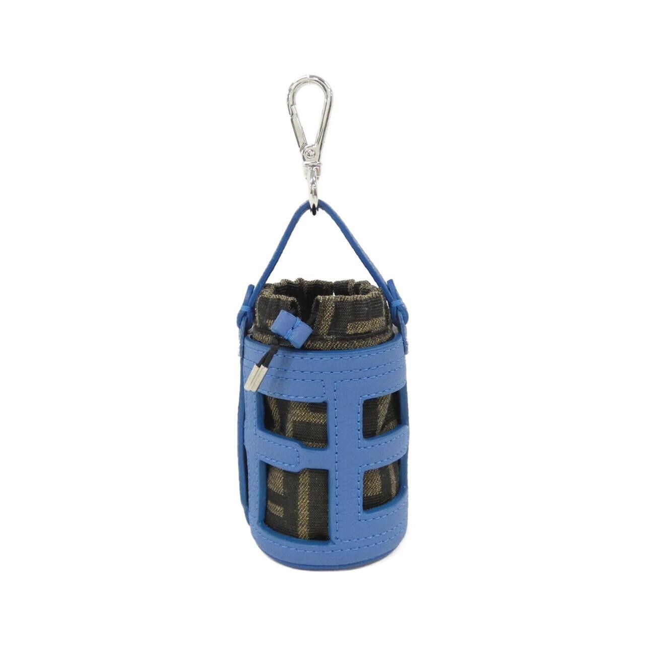 Fendi Fendi 7AS158 AMAD Leather Canvas Bag Charm Leather Charm 7AS158 AMAD DUTY FREE for USA