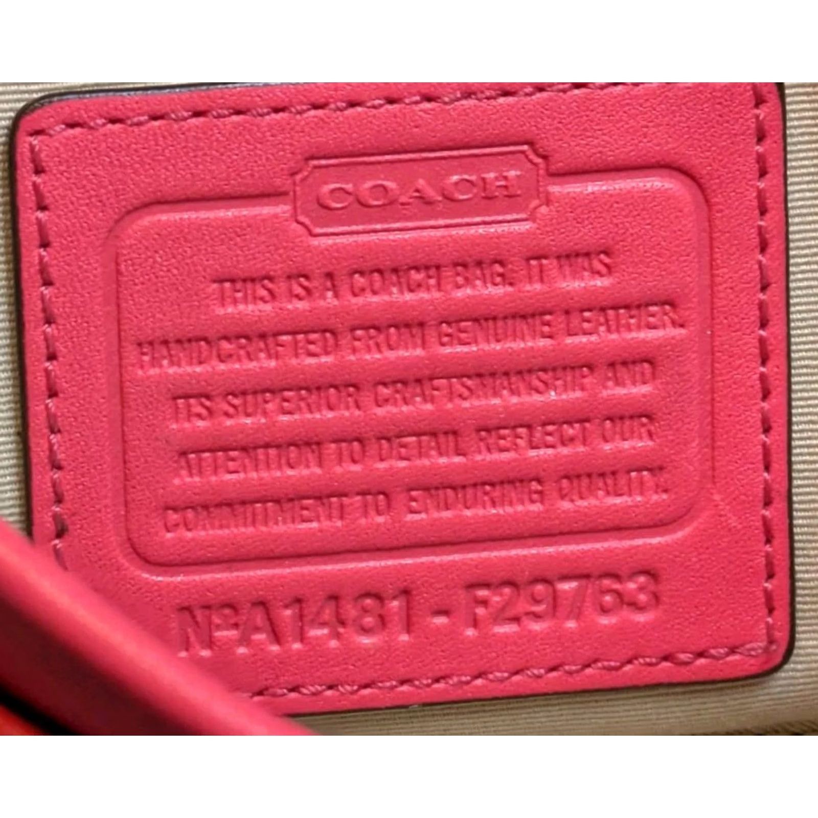 Coach Coach Hadley Crossbody Purse Medium Leather Pink Shoulder Strap Womens Size ONE SIZE - 3 Thumbnail