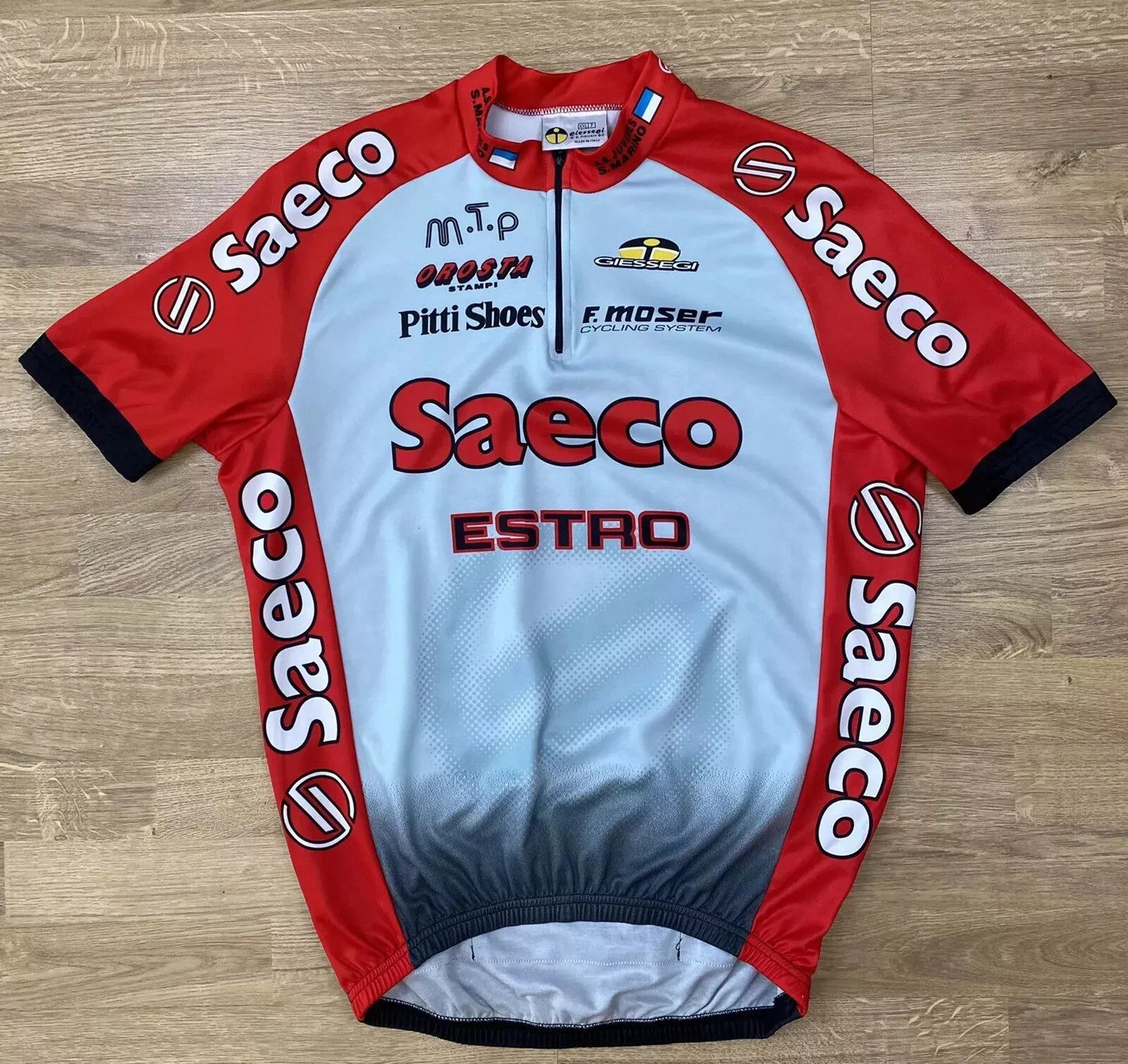 Vintage Vintage Bike Cycling Jersey Cyclism Team Saeco Estro GSG Size US XXL / EU 58 / 5 - 1 Thumbnail