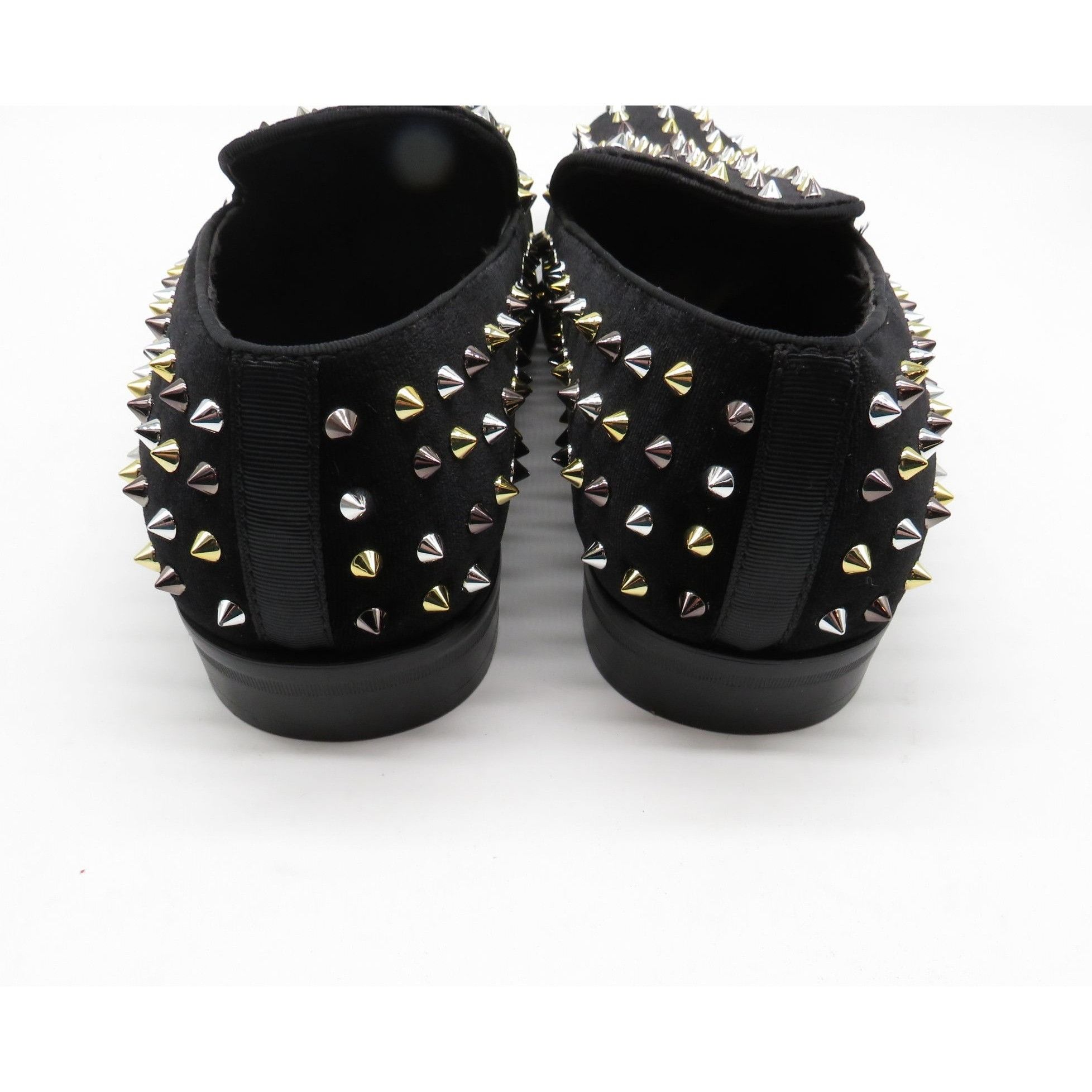 Stacy Adams Stacy Adams Black Velvet Slip On Loafers Gold & Silver Spike Size US 8.5 / EU 41-42 - 5 Thumbnail