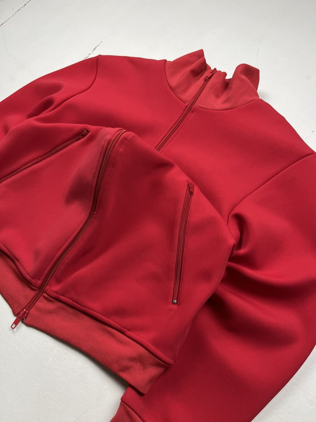 Balenciaga Balenciaga FW16 Asymmetric Red Zip Jacket – Runway Piece Size S / US 4 / IT 40 - 5 Thumbnail