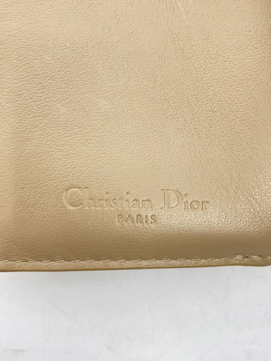 Dior Dior Leather Tri-Fold Wallet Beige Size ONE SIZE - 3 Thumbnail