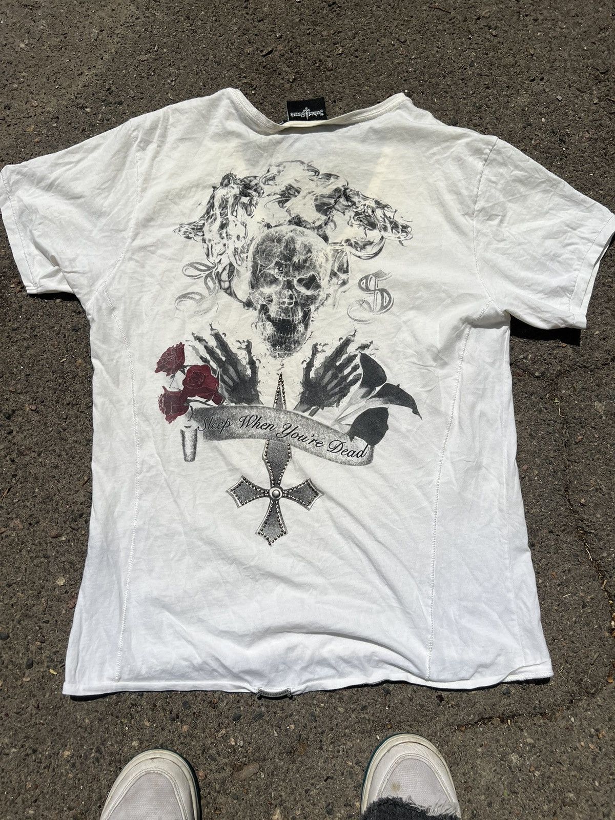 Vintage Vintage Y2K Judas Sinned Affliction Style Overprint T Shirt Size US XL / EU 56 / 4 - 2 Thumbnail