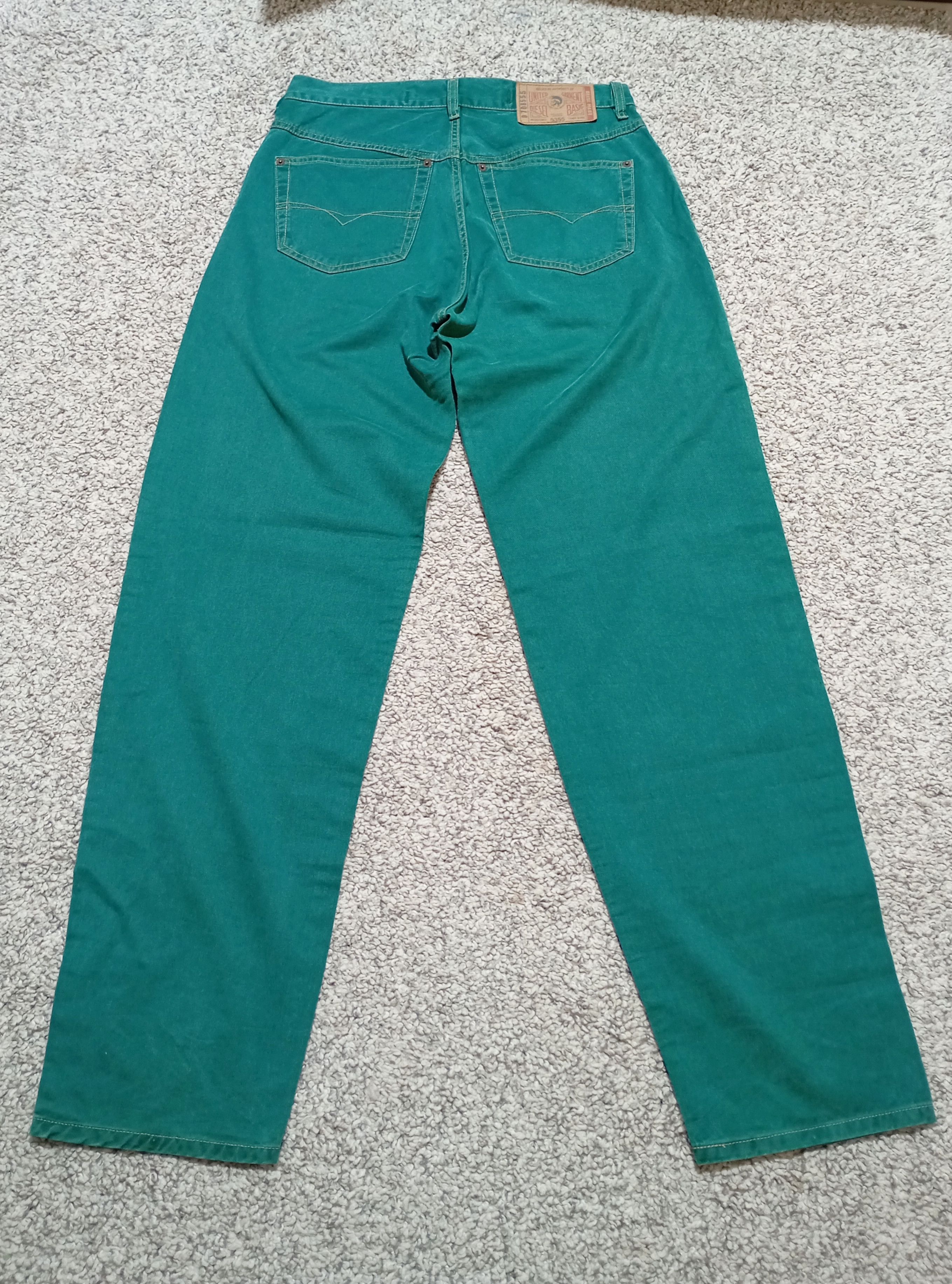 Diesel Vintage 90s Diesel Baggy Skate Denim Pant Perfect Green Hype Size US 33 - 5 Thumbnail