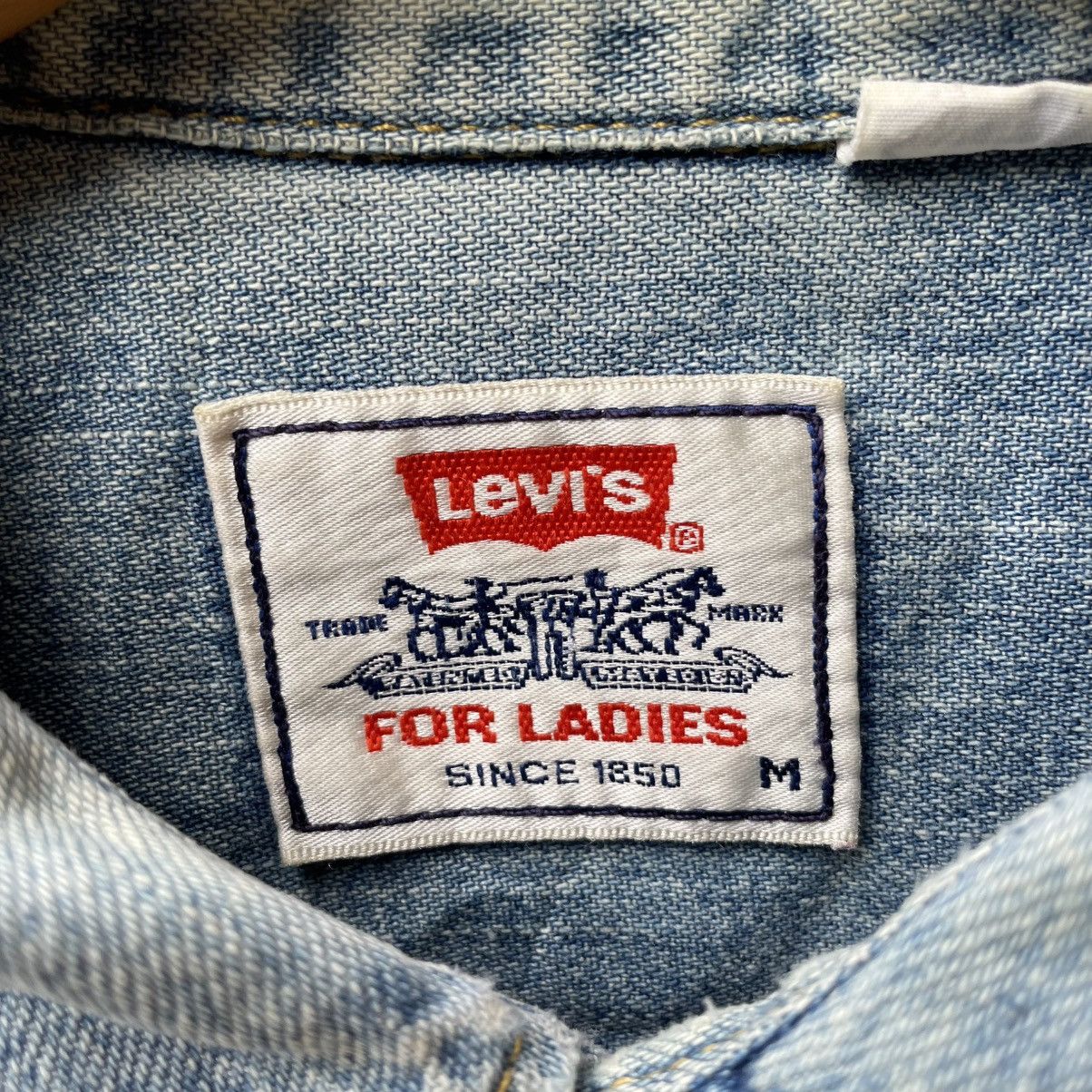 Levi's Vintage Clothing 🔥Vtg Levis Stoned Washed Double Pocket Women Buttons Shirts Size M / US 6-8 / IT 42-44 - 15 Thumbnail