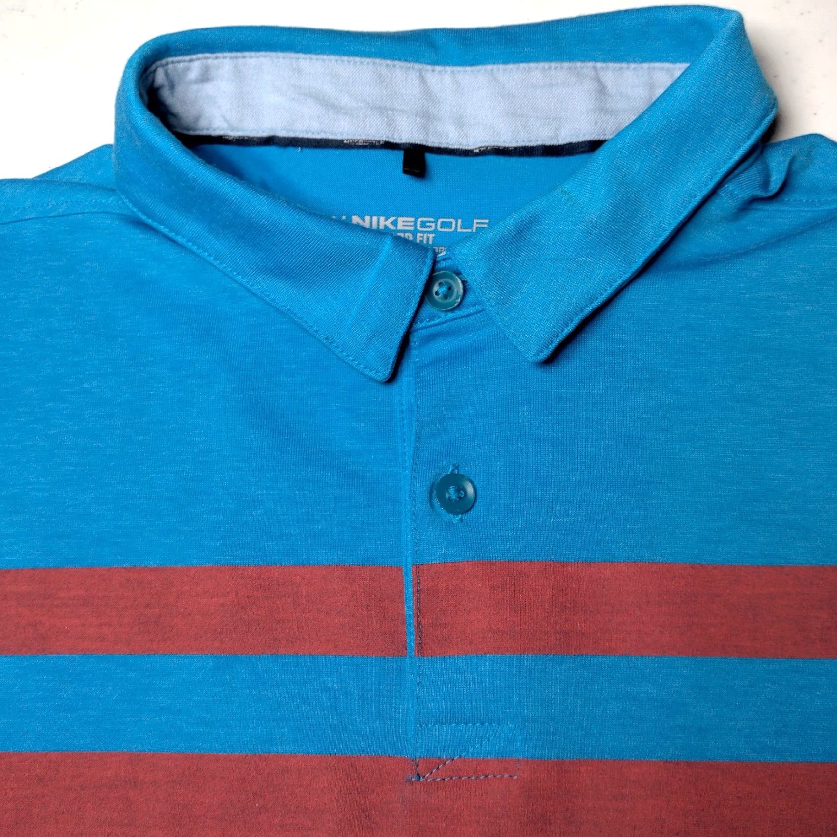 Nike Nike Golf Dri Fit Polo Shirt Men M Blue Red Striped Performance Golfing Active Shirt Polo Golf Nike Dri-Fit Men M Blue Red Striped Athletic Size US M / EU 48-50 / 2 - 3 Thumbnail