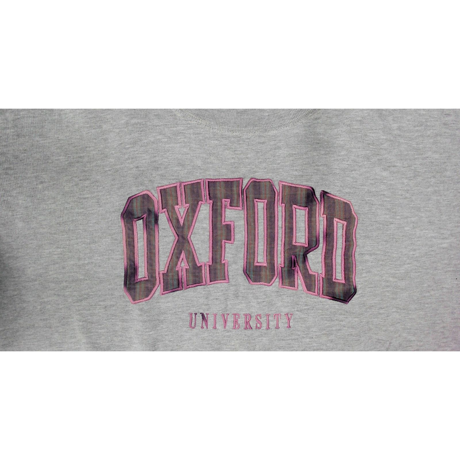 Vintage Vintage Y2K Boxy Oxford University Plaid Spellout Sweatshirt Size L / US 10 / IT 46 - 8 Thumbnail