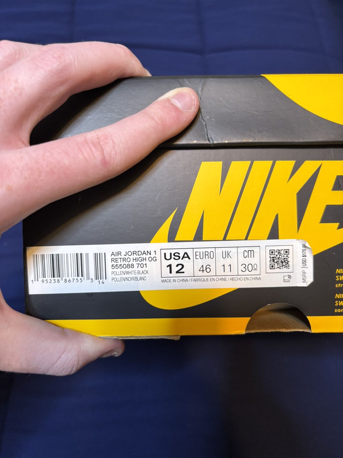 Jordan Brand Jordan 1 Retro High OG Pollen 2021 Size 12 Size US 12 / EU 45 - 9 Thumbnail
