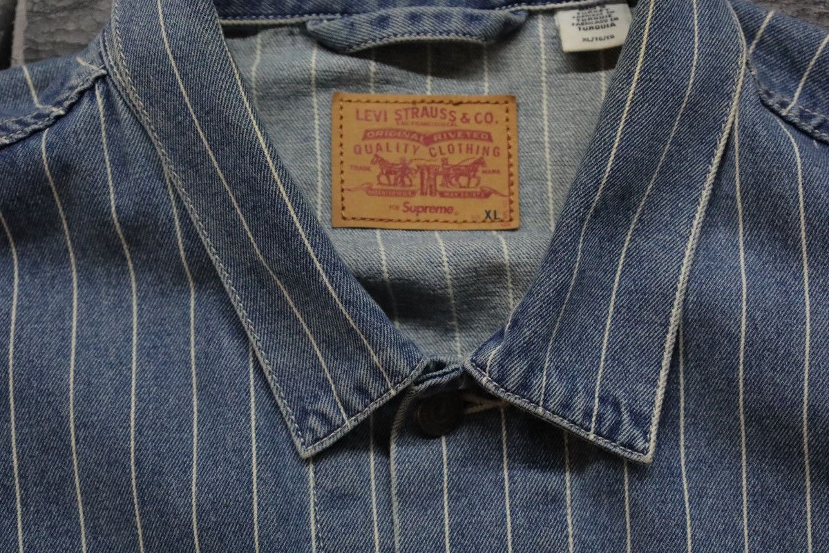 Supreme Supreme Levi’s pinstripe trucker jacket 常田大希 Size US XL / EU 56 / 4 - 7 Thumbnail