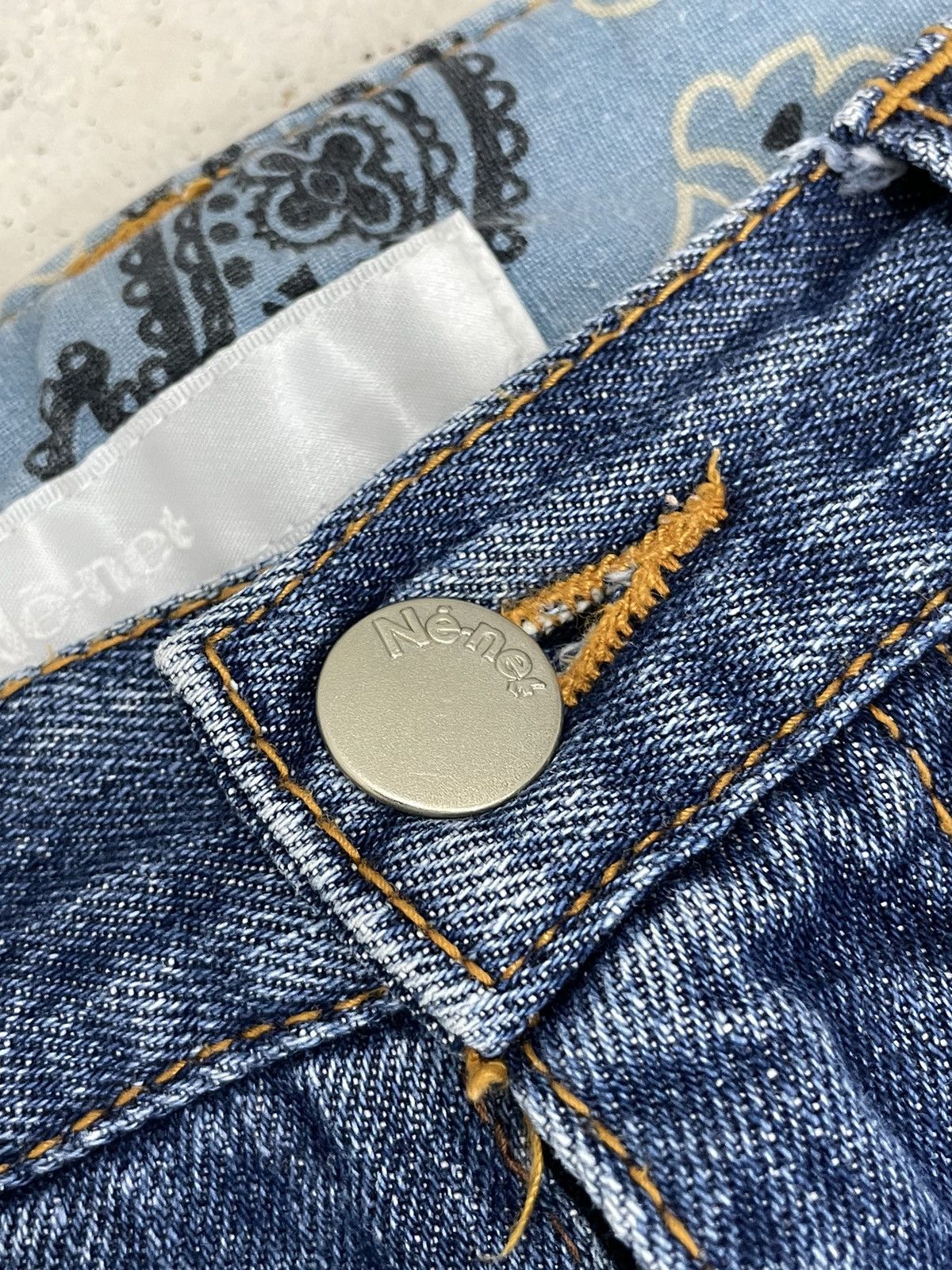 Other Rare Ne-Net by Issey Miyake Denim Pattern Size US 29 - 12 Thumbnail