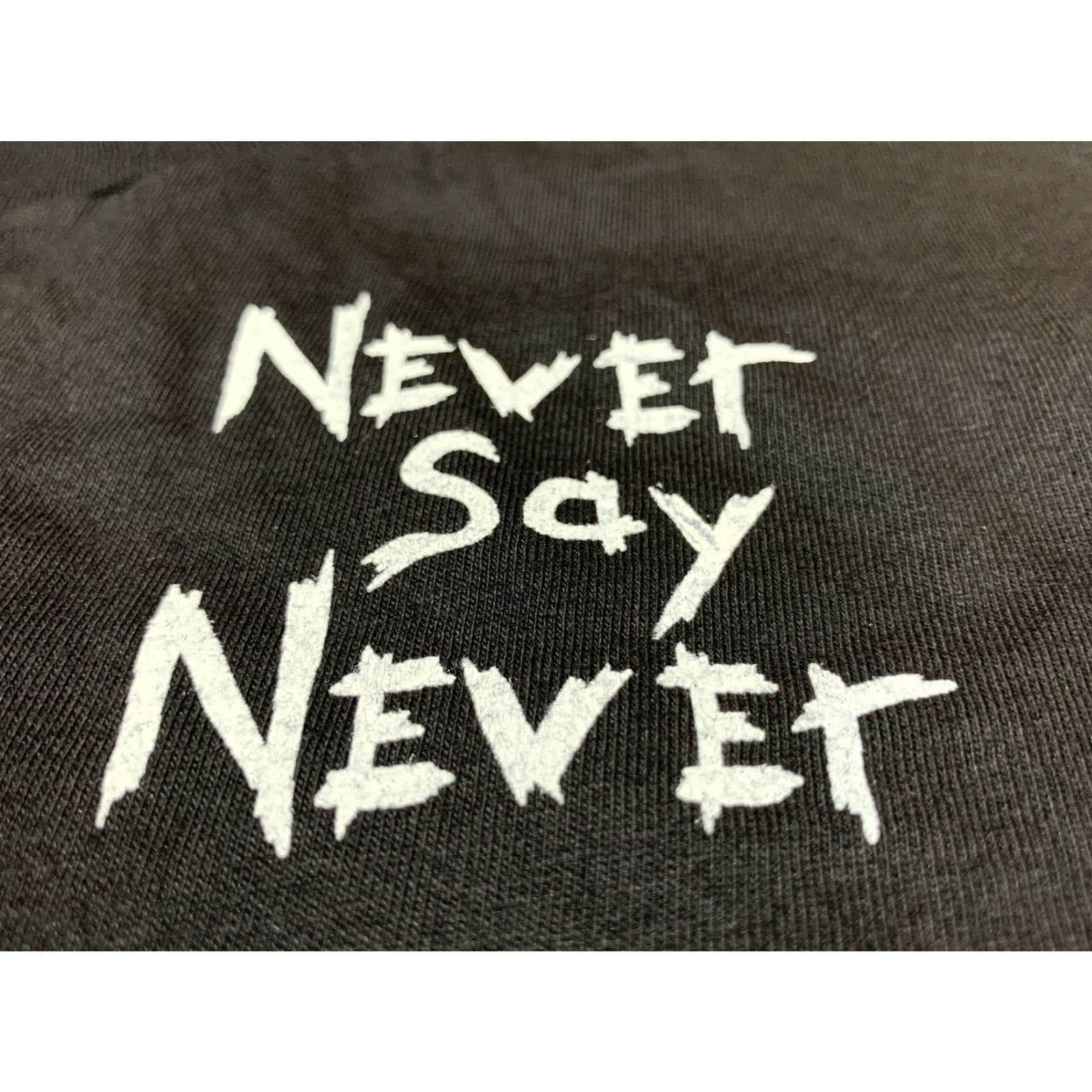 Vintage Christian T-shirt Long Sleeve Black Small “Never Say Never” Philippians 4:13 Size US S / EU 44-46 / 1 - 4 Thumbnail