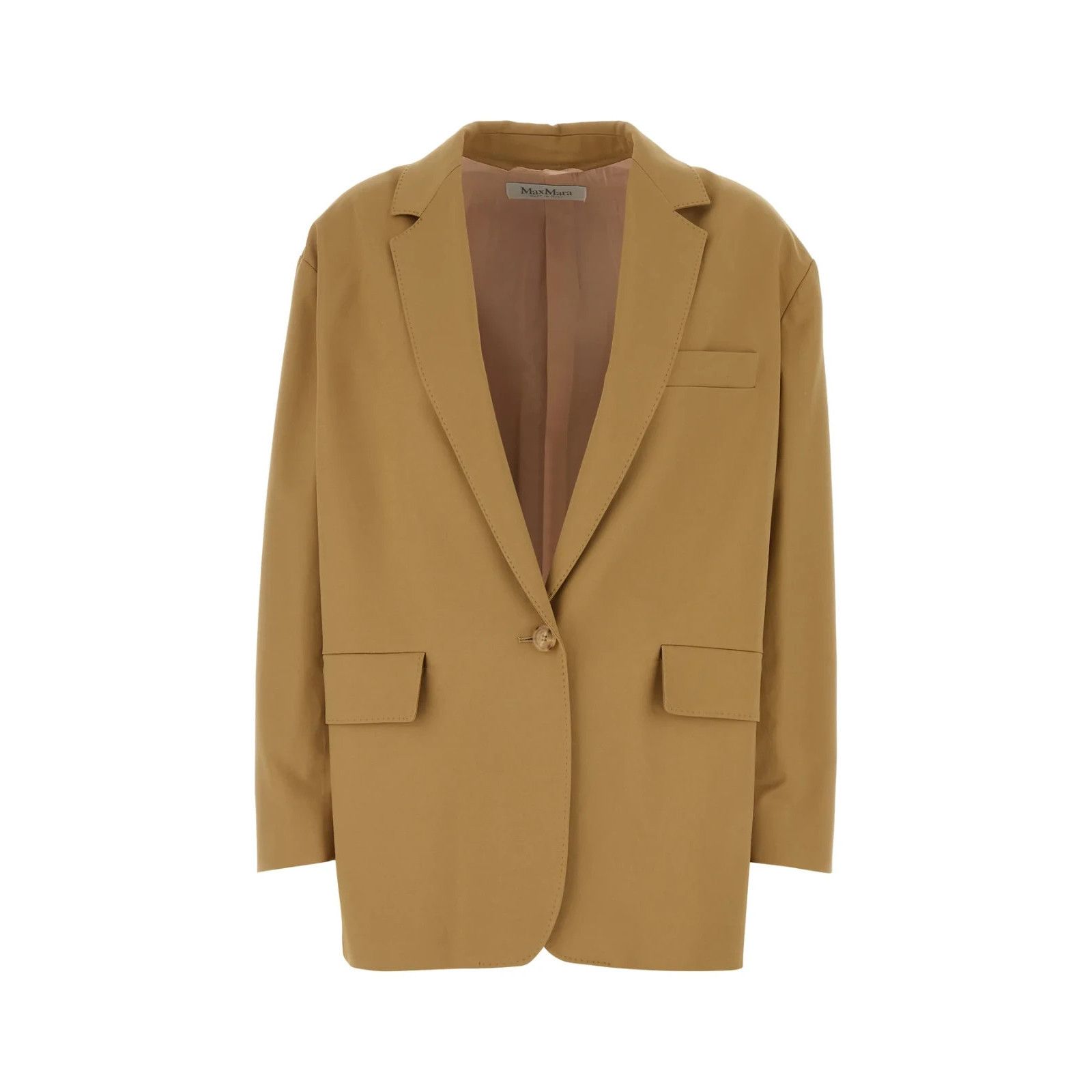 Max Mara MAX MARA Monica Brown Stretch Cotton Blazer New & Authentic Size M / US 6-8 / IT 42-44 - 1 Thumbnail