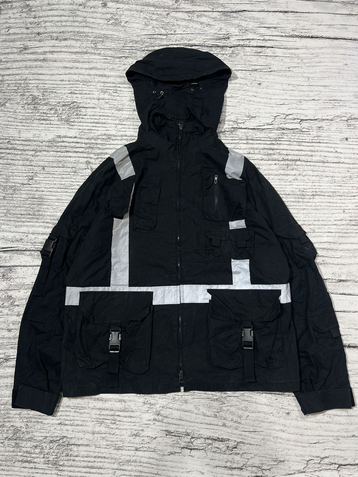 2000s Japanese Cargo 14th Bondage Tactical Suspender Hodded
