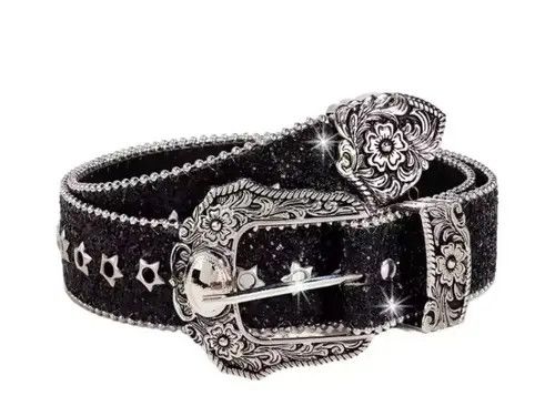 Other Glittering PU Leather Belt Size ONE SIZE - 1 Thumbnail